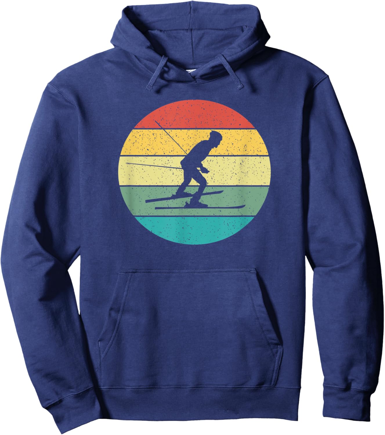 Cross-Country Skiing Retro Vintage Hoodie - Hoodie | Navy
