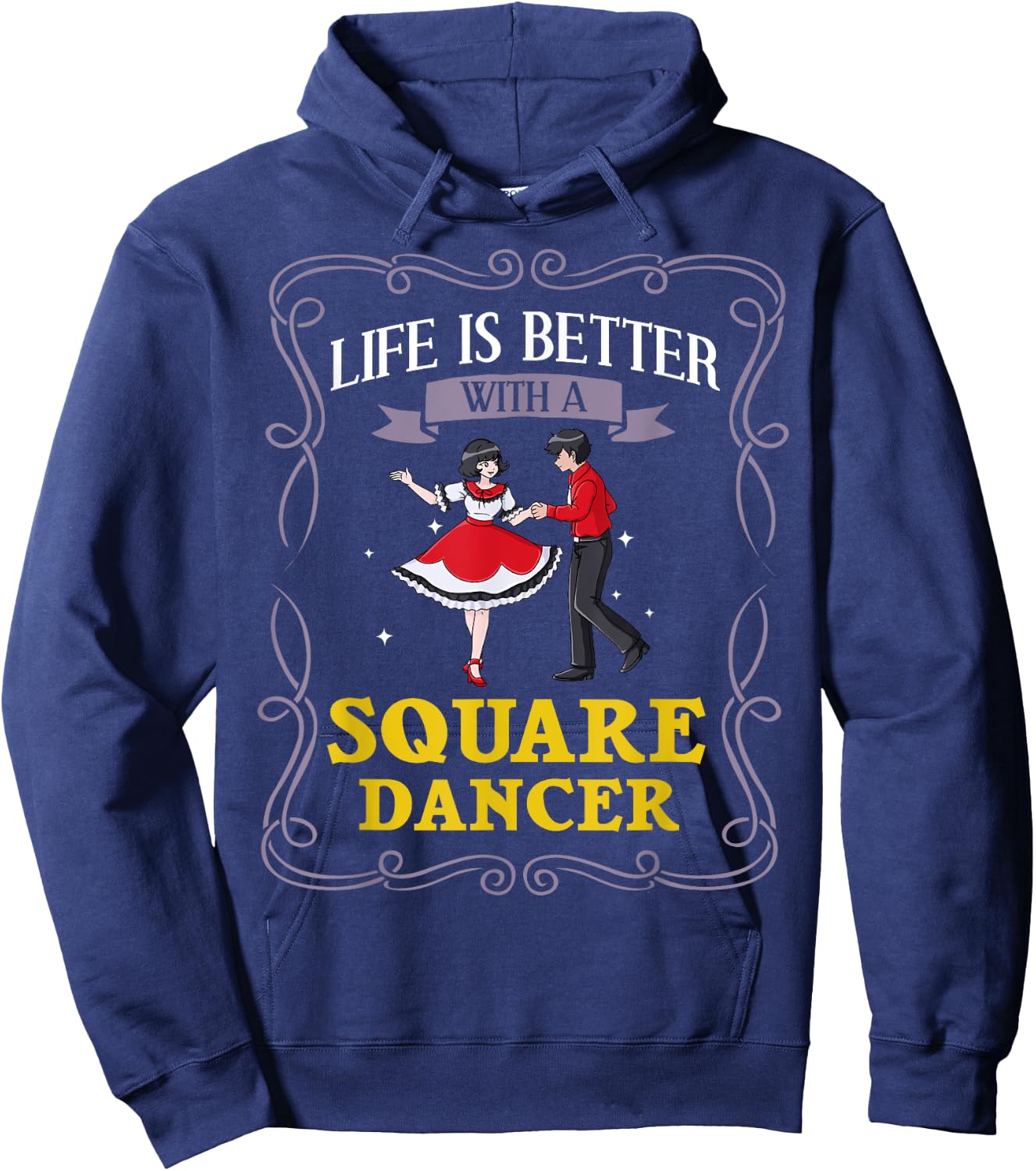 Square Dance Music Caller Lessons Dancer Hoodie - Hoodie | Navy
