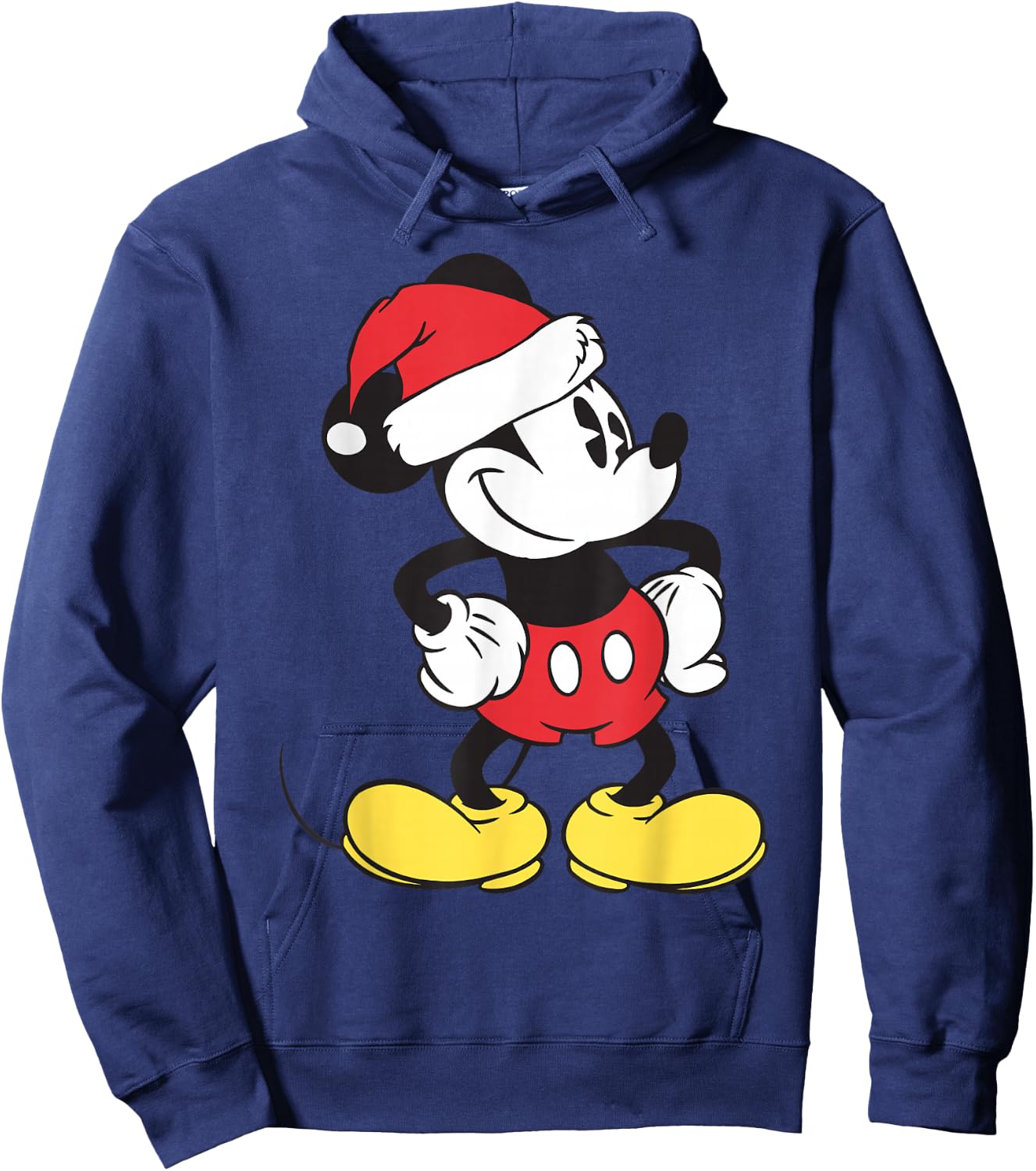 Disney - Mickey Mouse Holiday Santa Hat Hoodie - Hoodie | Navy