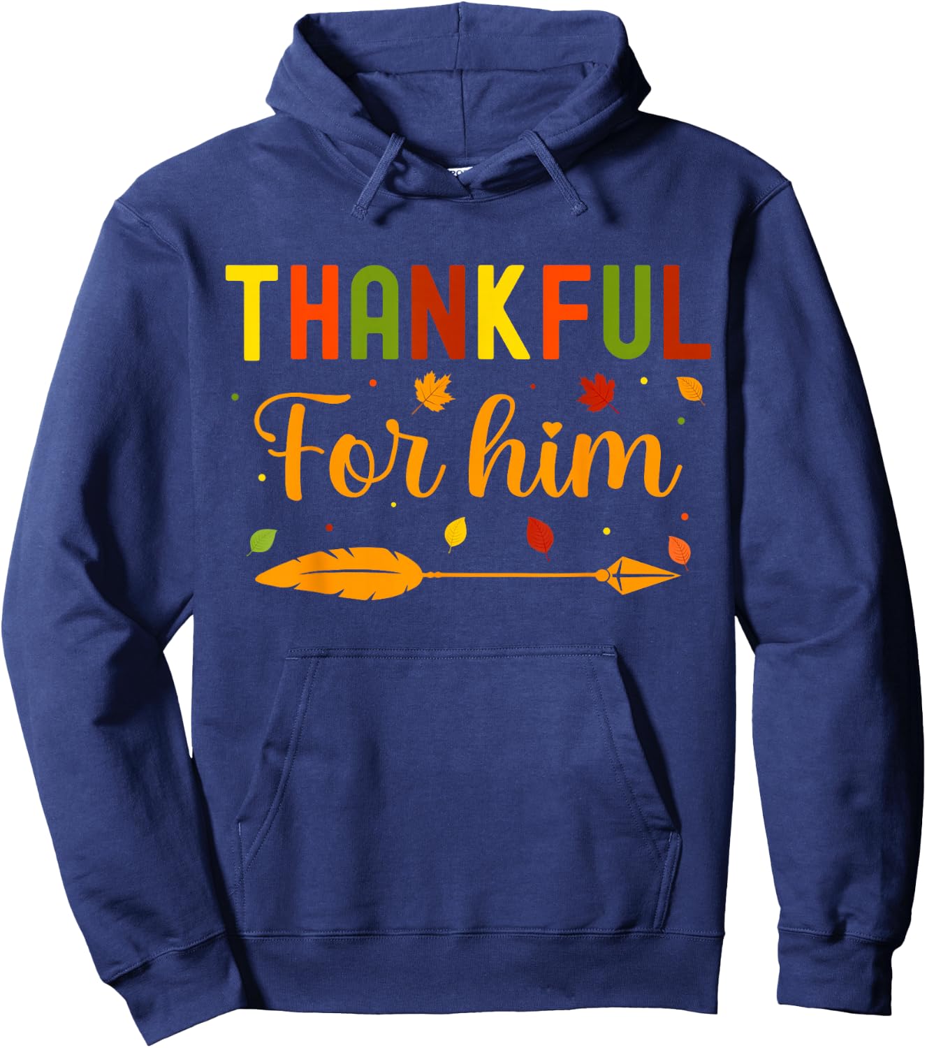 Thankful Thanksgiving Couples Fall Thankful Hoodie - Hoodie | Navy