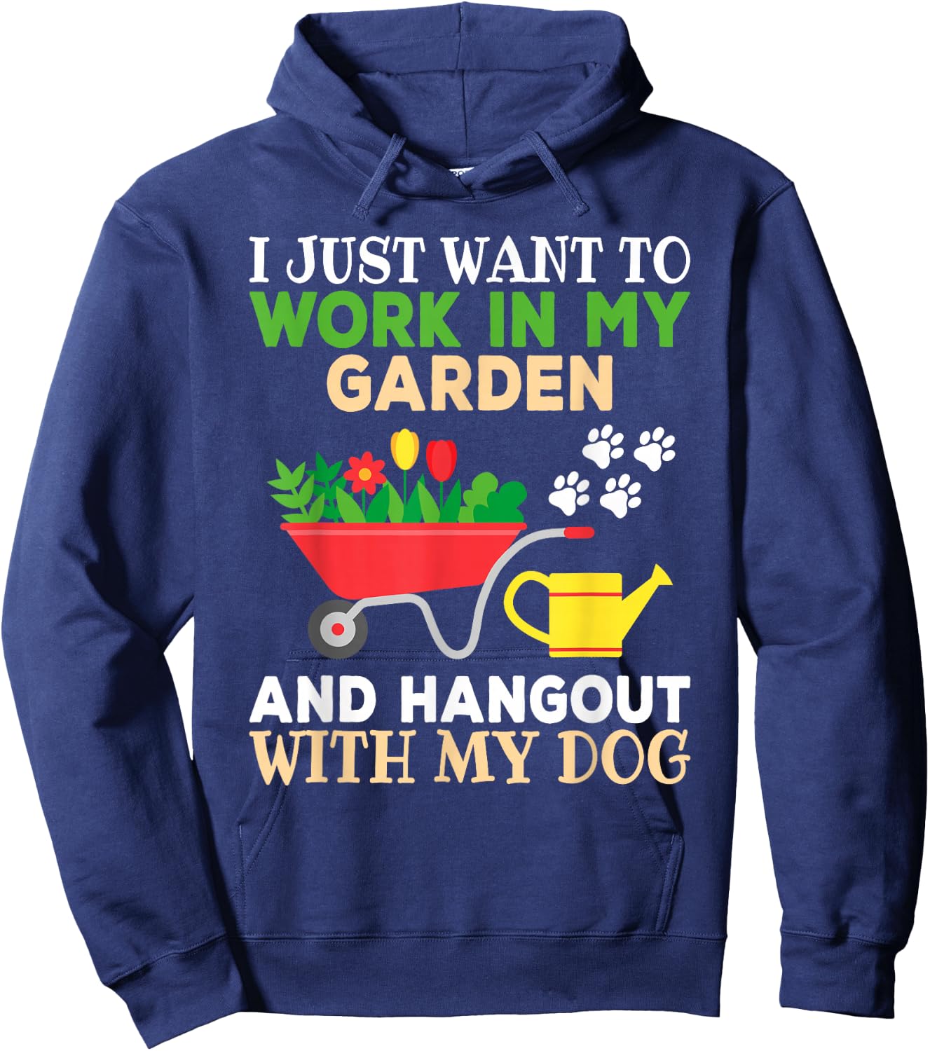 Funny Gardener Dog Lover Garden Women Men Hoodie - Hoodie | Navy