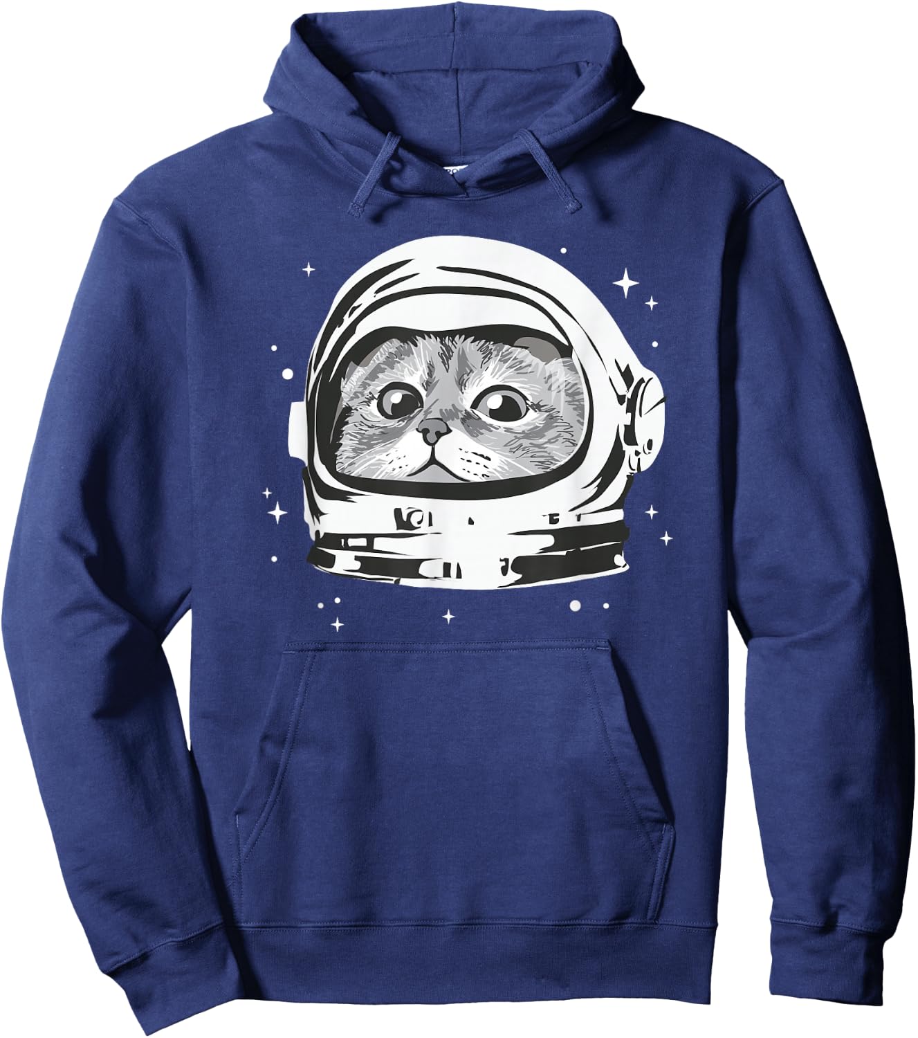 Space Cat Astronaut Funny Graphic Hoodie - Hoodie | Navy