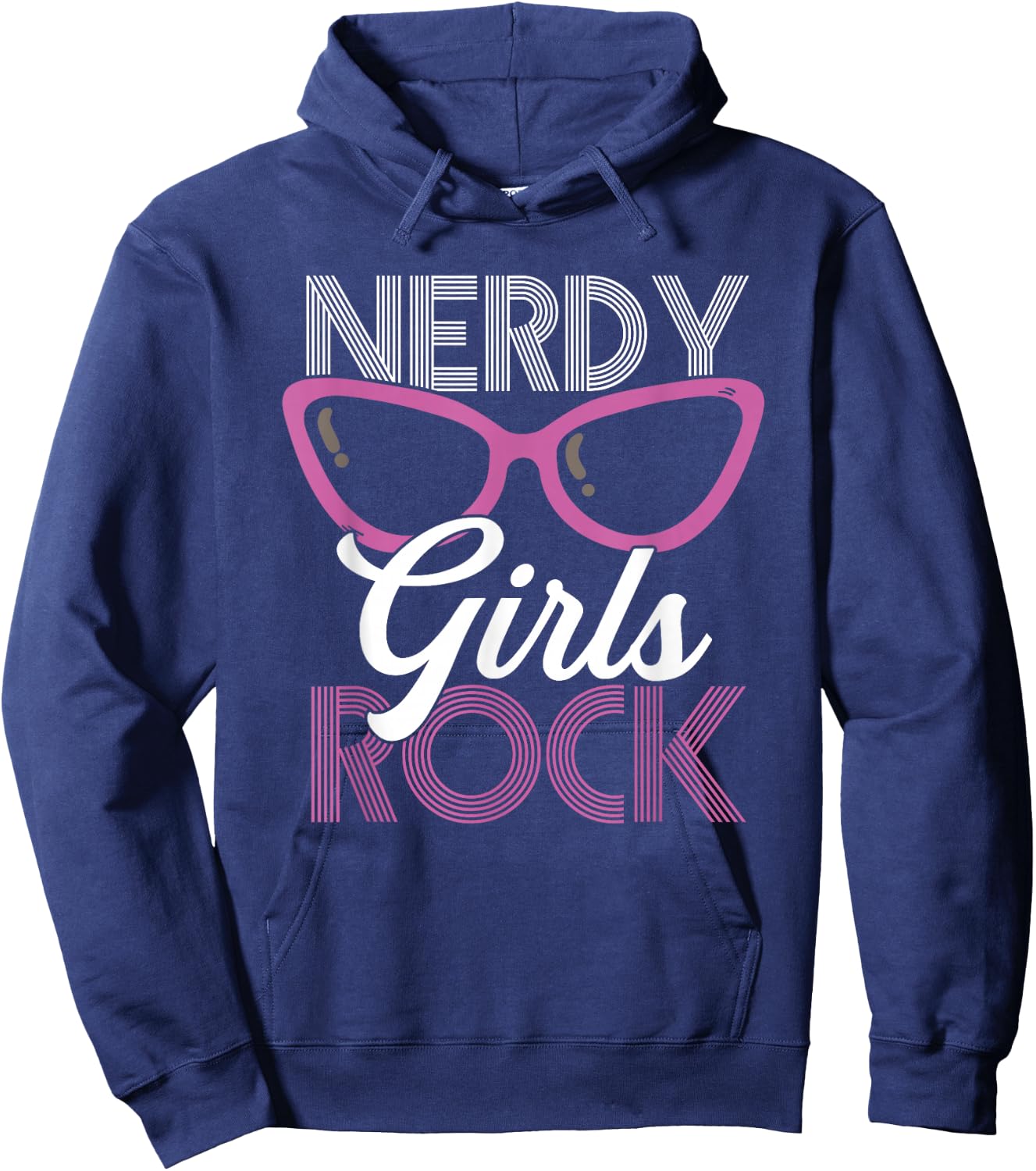 Funny Nerdy Girls Rock | Scientist Geek | Women Hoodie - Hoodie | Navy