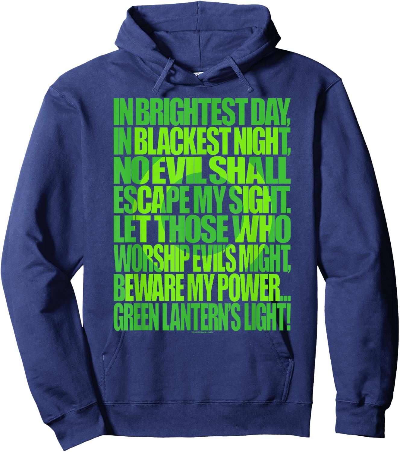 Green Lantern Oath Hoodie - Hoodie | Navy