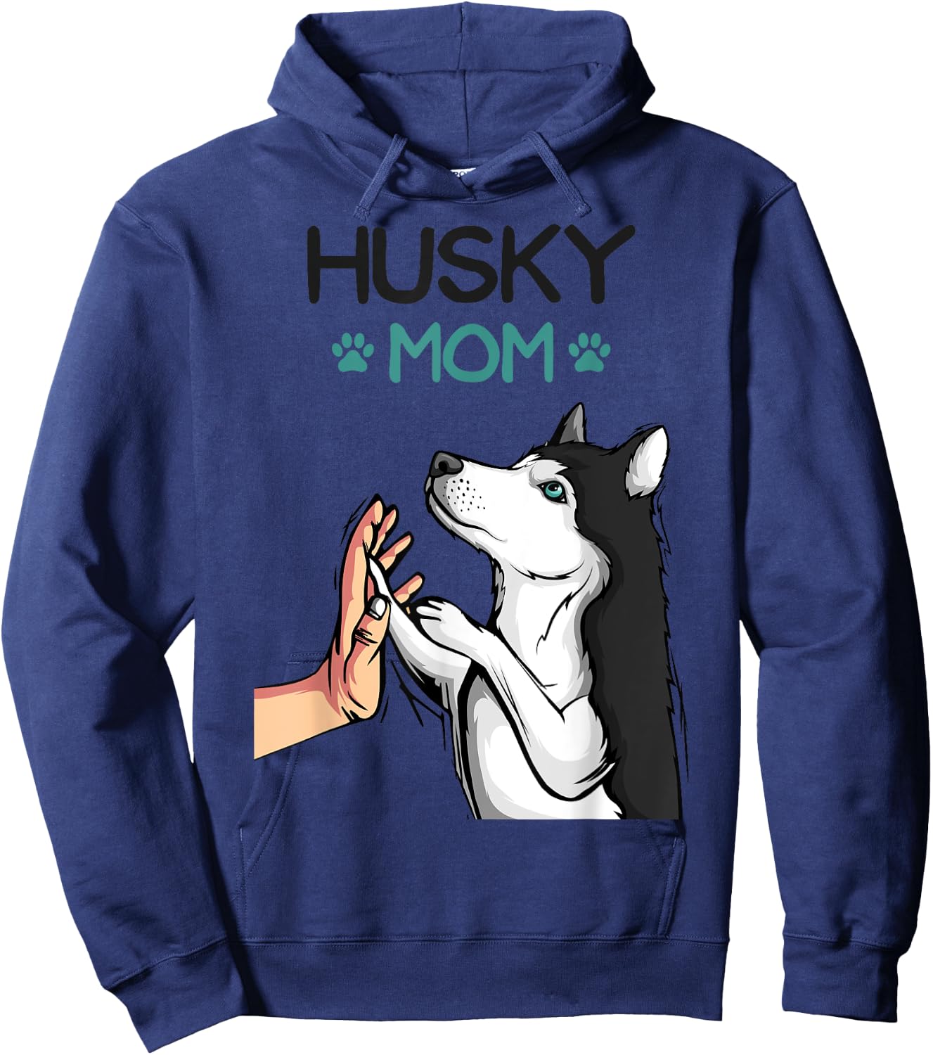 Husky Mom Dog Lover Girls Women Hoodie - Hoodie | Navy