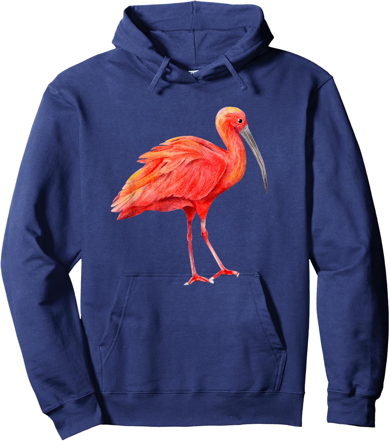 Scarlet Ibis Tropical Bird Hoodie - Hoodie | Navy