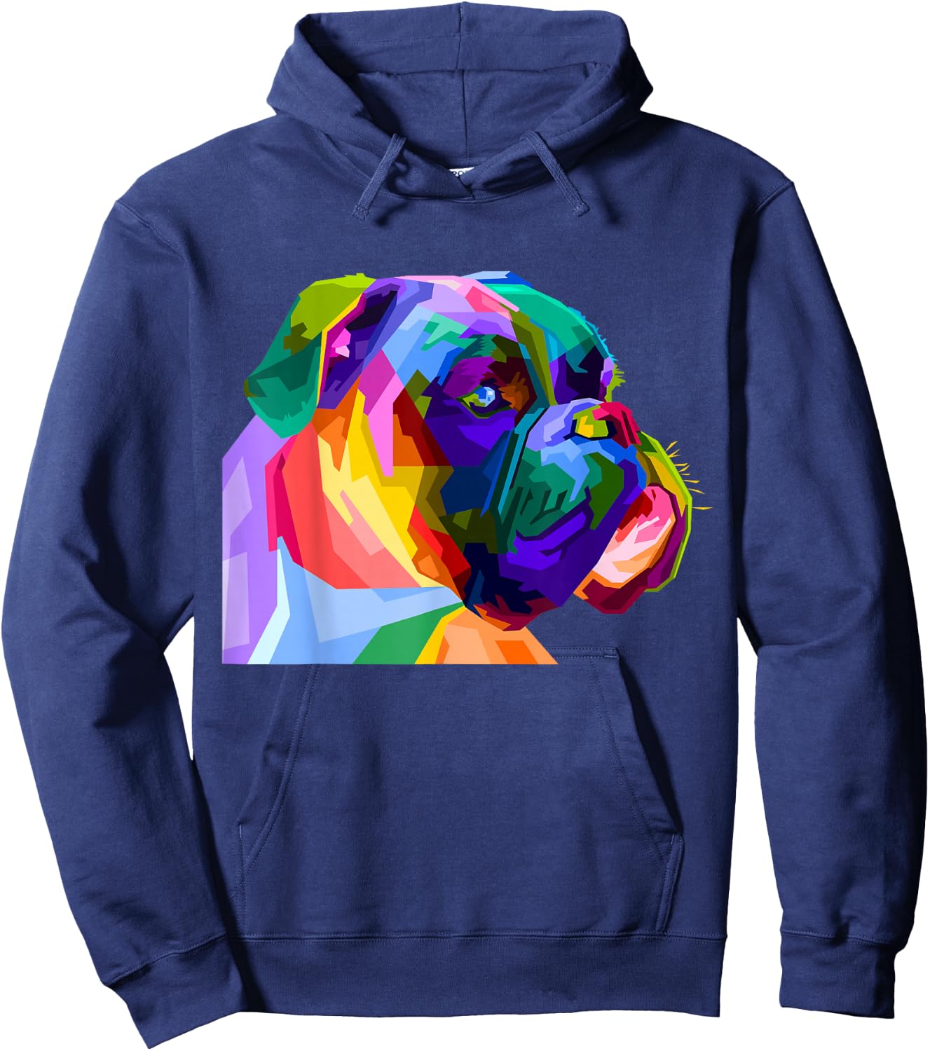 German Boxer Pop Art Portrait for Dog Owners Hoodie - Hoodie | Navy