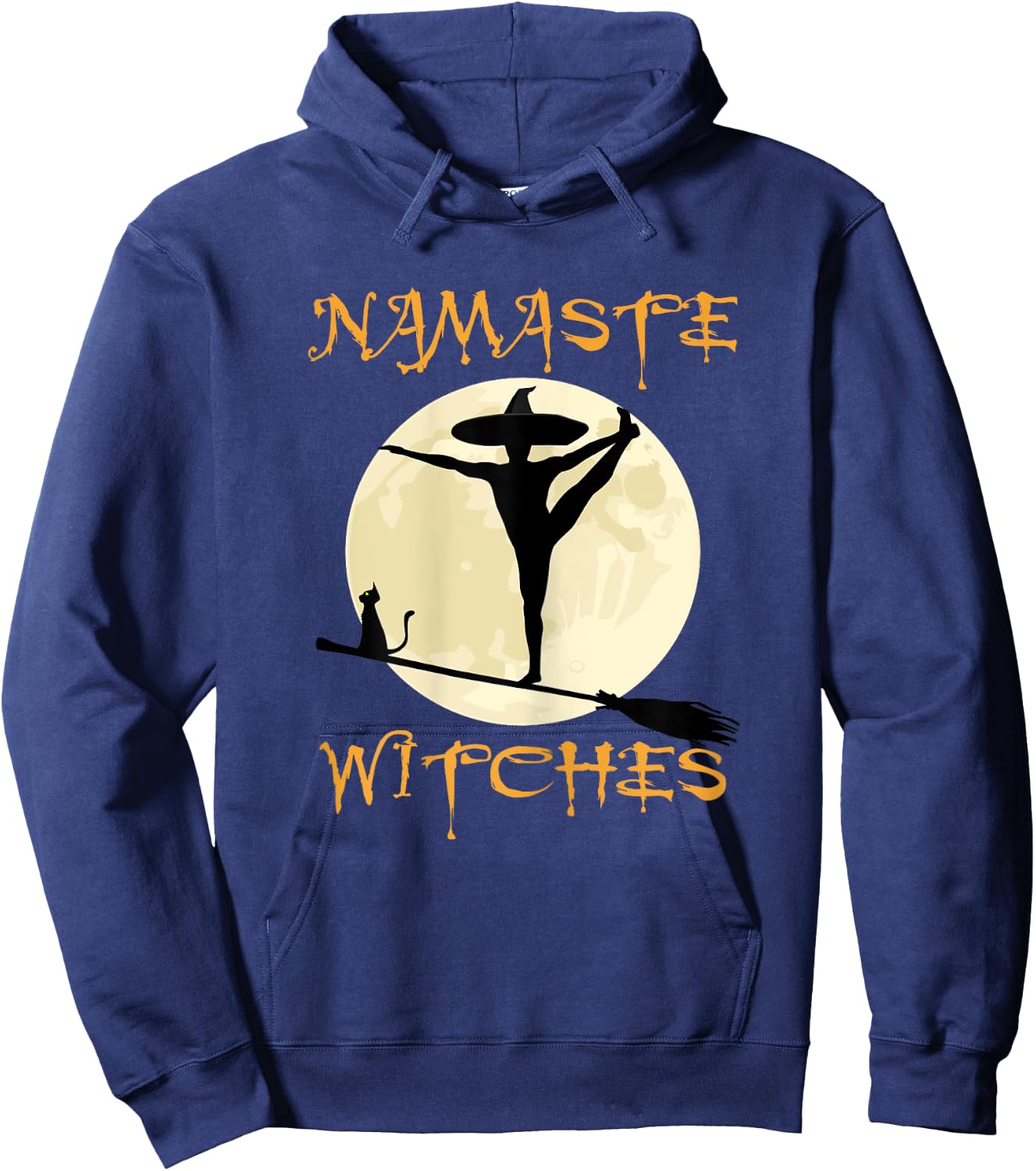 Namaste Witches - Halloween Yoga Women Hoodie - Hoodie | Navy