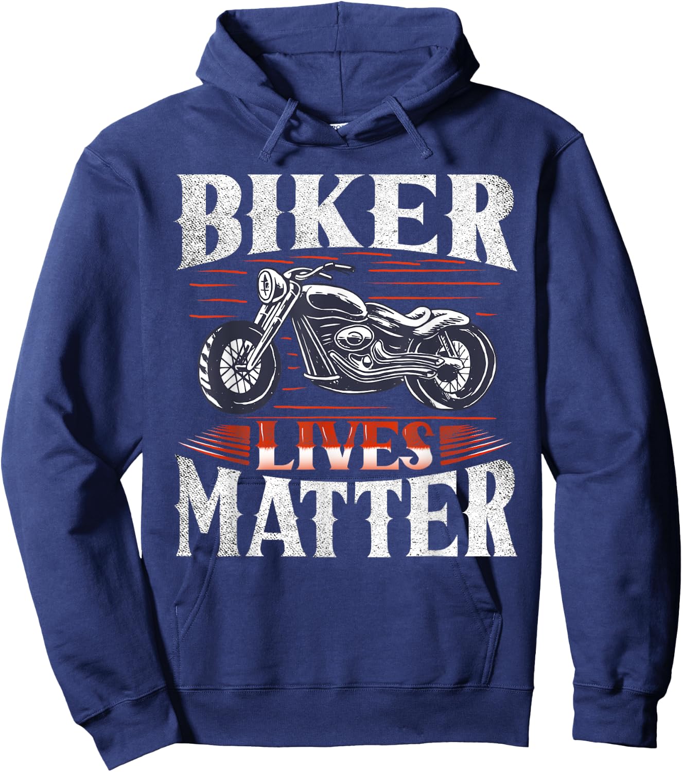 Biker Lives Matter Motorcycle Rider Hoodie - Hoodie | Navy