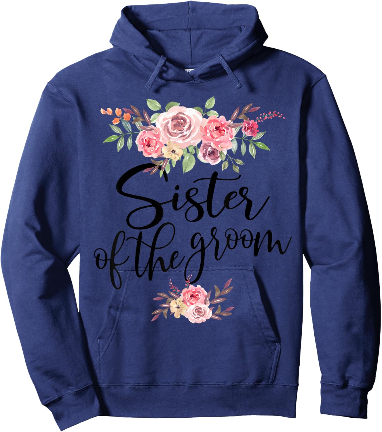 Sister Of The Groom Wedding Bridal Party Hoodie - Hoodie | Navy