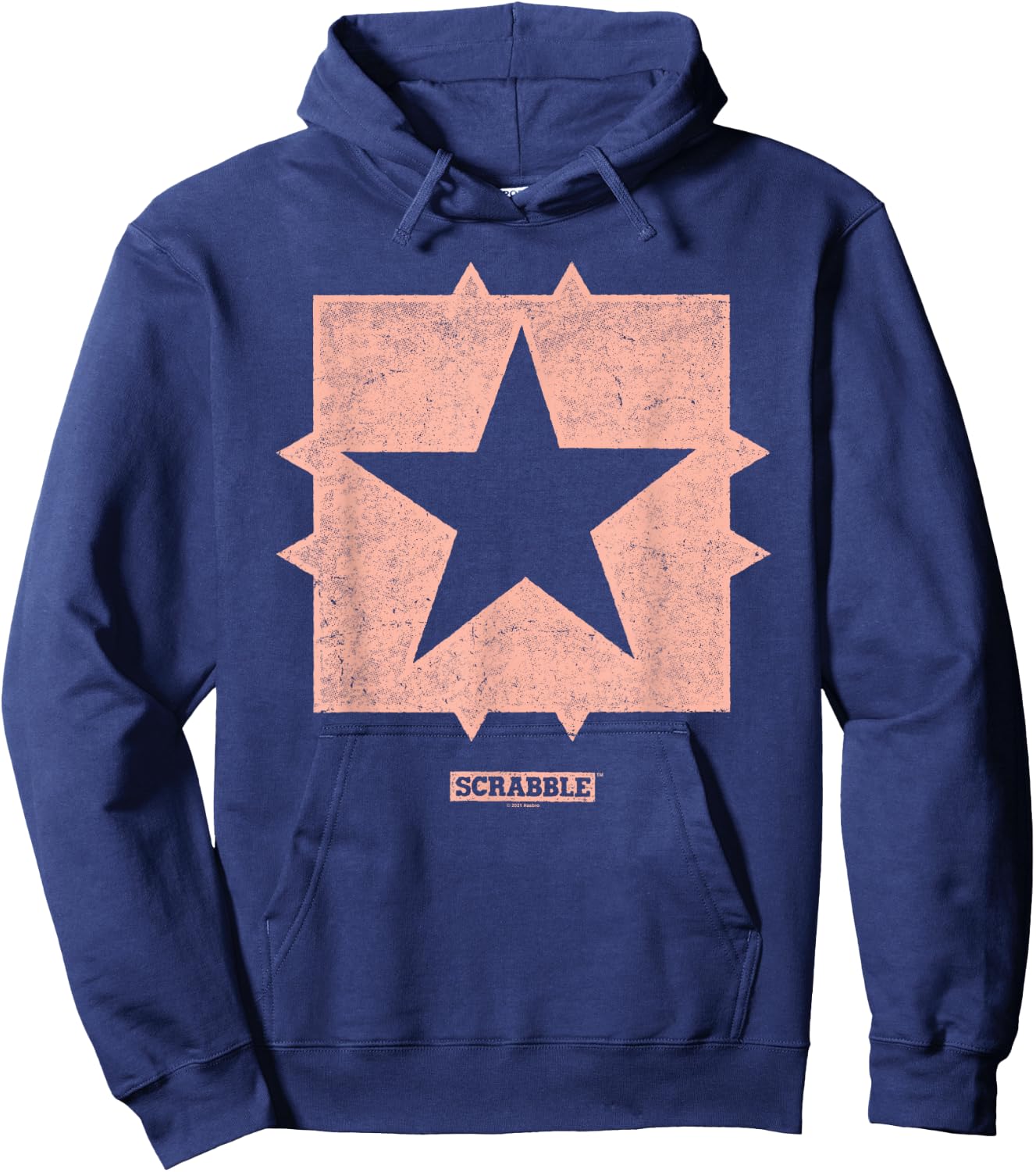 Scrabble Middle Square Free Space Hoodie - Hoodie | Navy