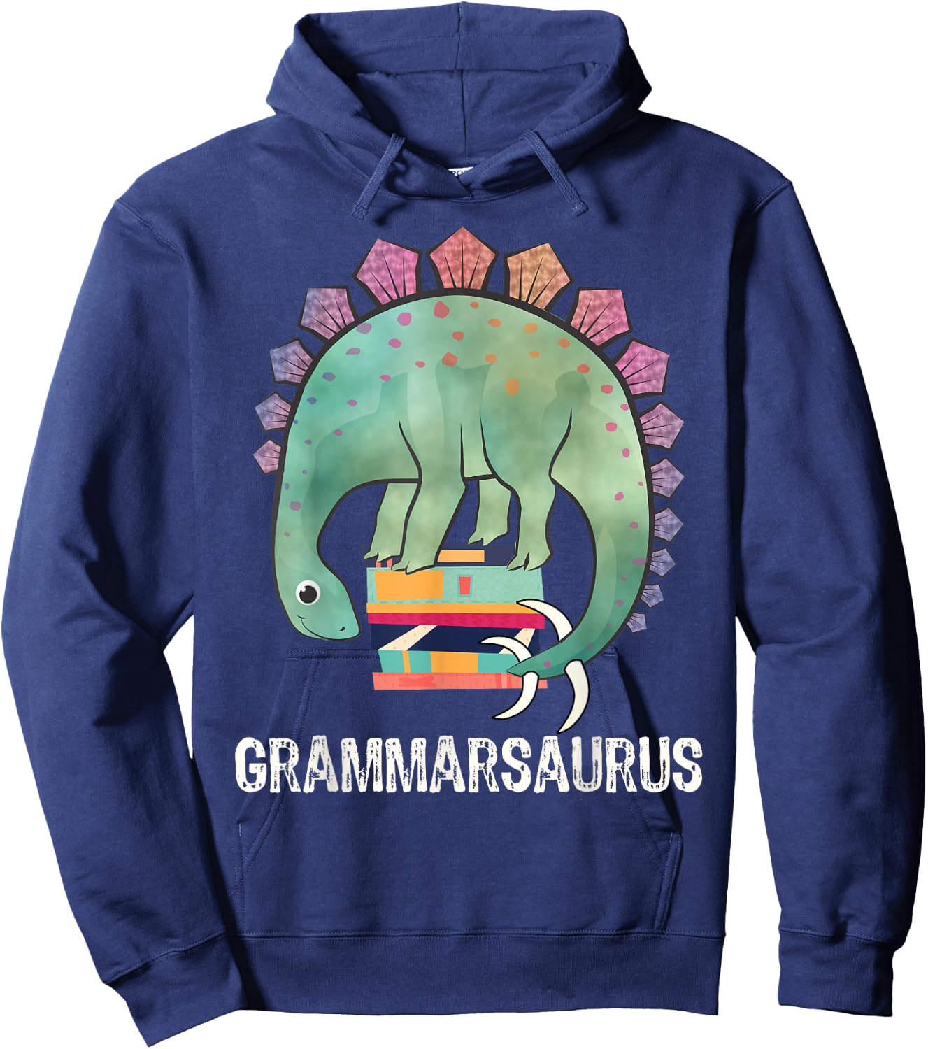 English Teacher Grammarsaurus Hoodie - Hoodie | Navy