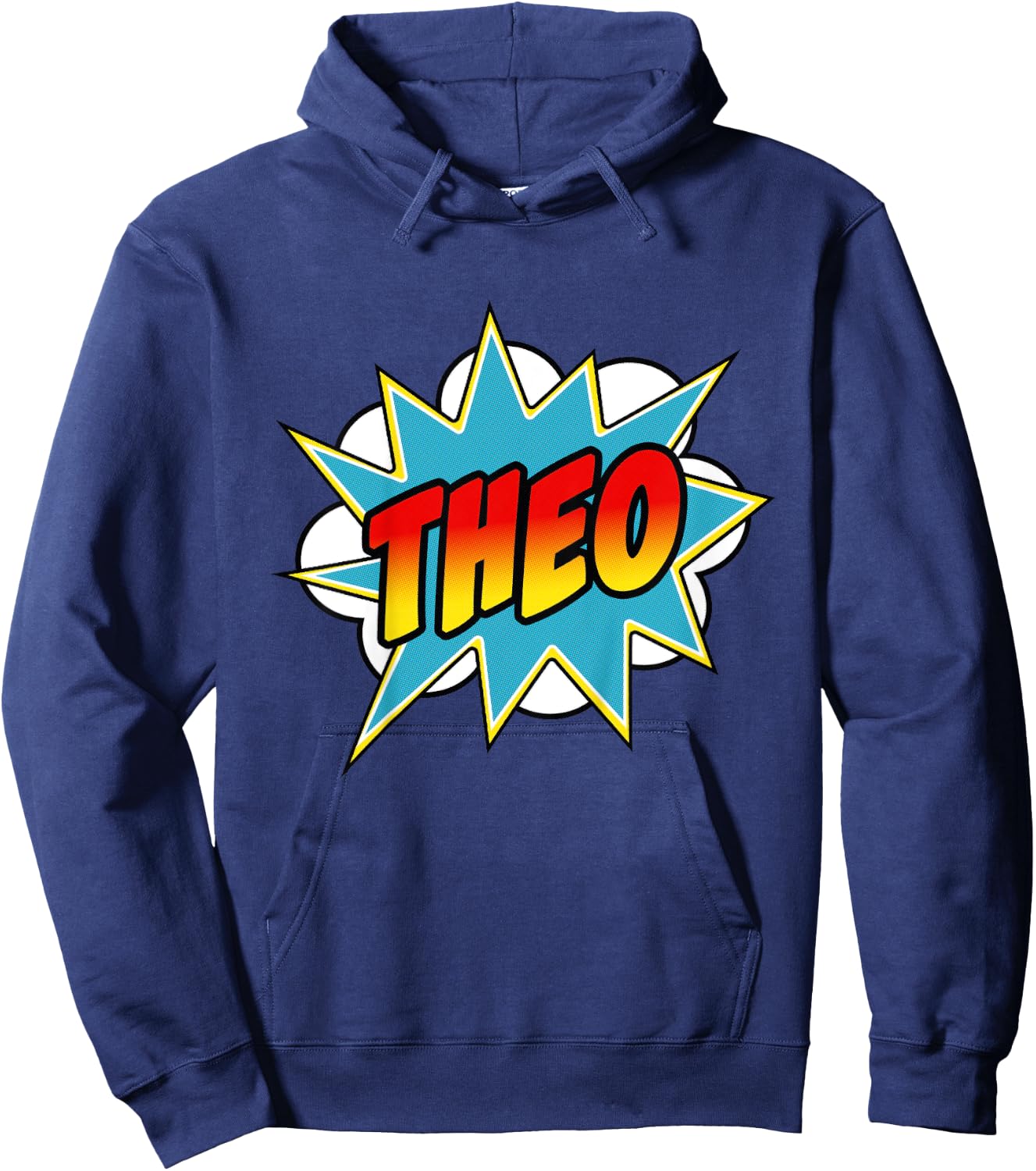 Kids Boys Theo Comic Book Superhero Name Hoodie - Hoodie | Navy