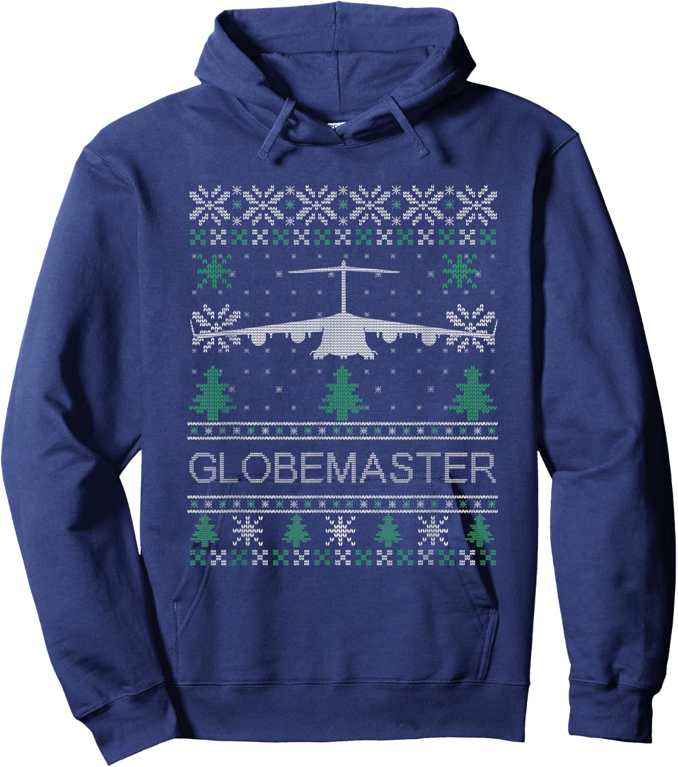 C-17 Ugly Christmas Hoodie - Hoodie | Navy