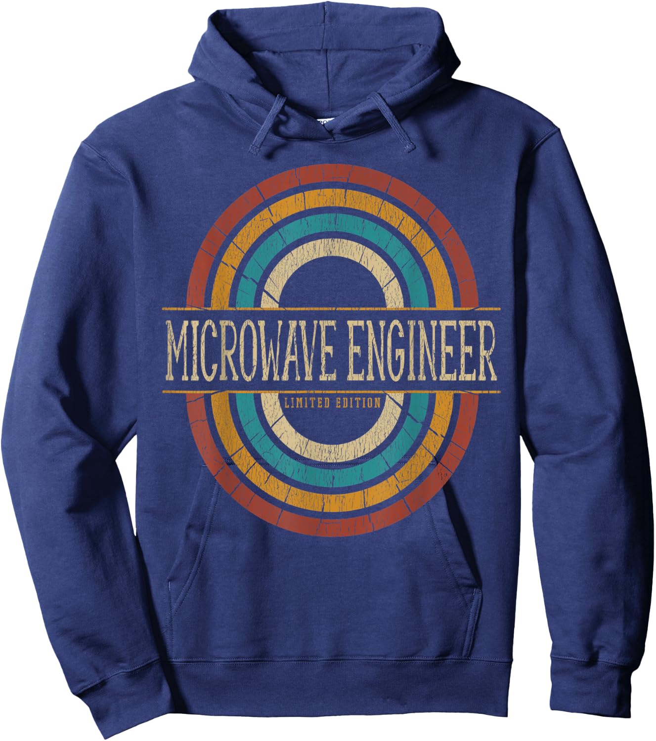 Microwave Engineer Vintage Retro Hoodie - Hoodie | Navy