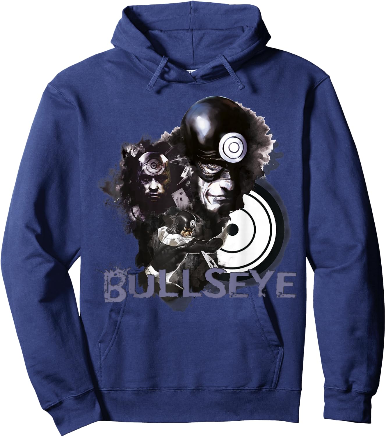 Marvel Retro Bullseye Collage Action Portrait Hoodie - Hoodie | Navy