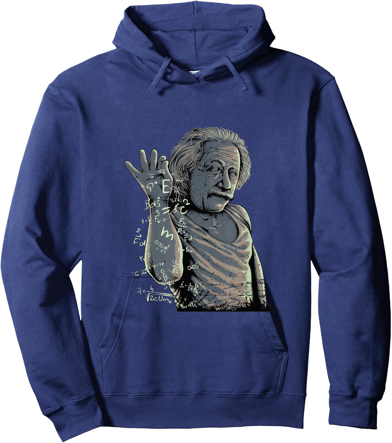 Famous Physicist Albert Motif , E MC Gift Hoodie - Hoodie | Navy