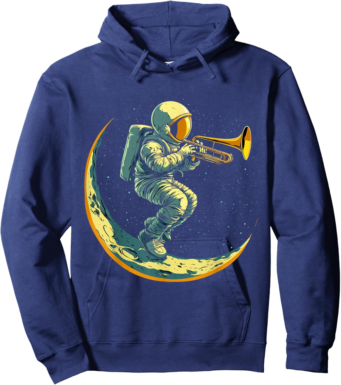 Astronaut Playing Trombone Hoodie - Hoodie | Navy