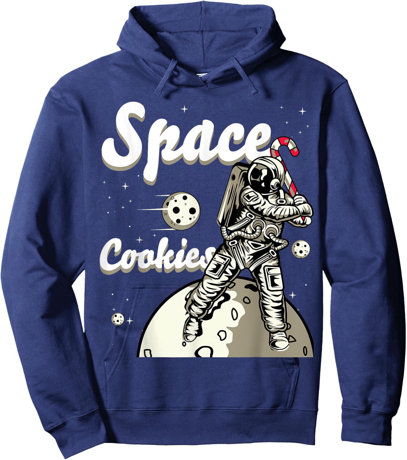Space Cookies Xmas Weed - Christmas Marijuana Hoodie - Hoodie | Navy