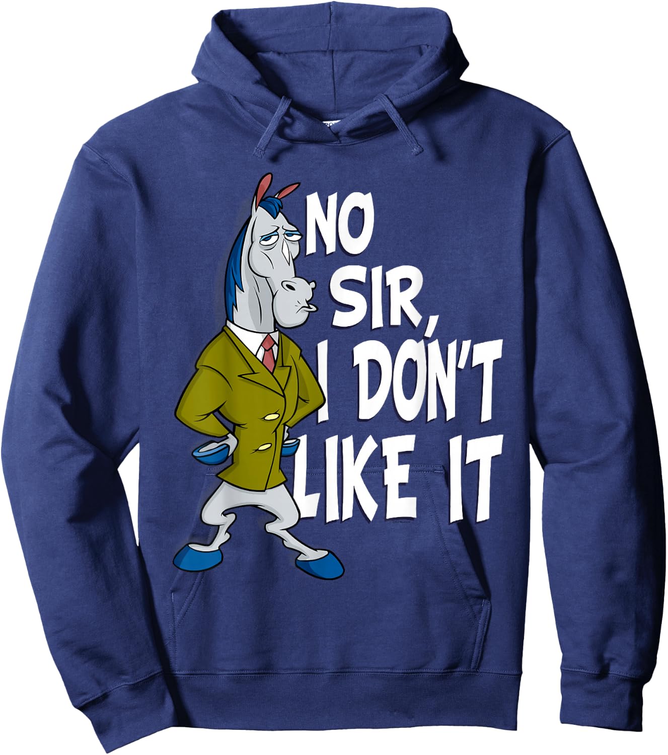 Ren and Stimpy No Sir Mr. Horse Hoodie - Hoodie | Navy