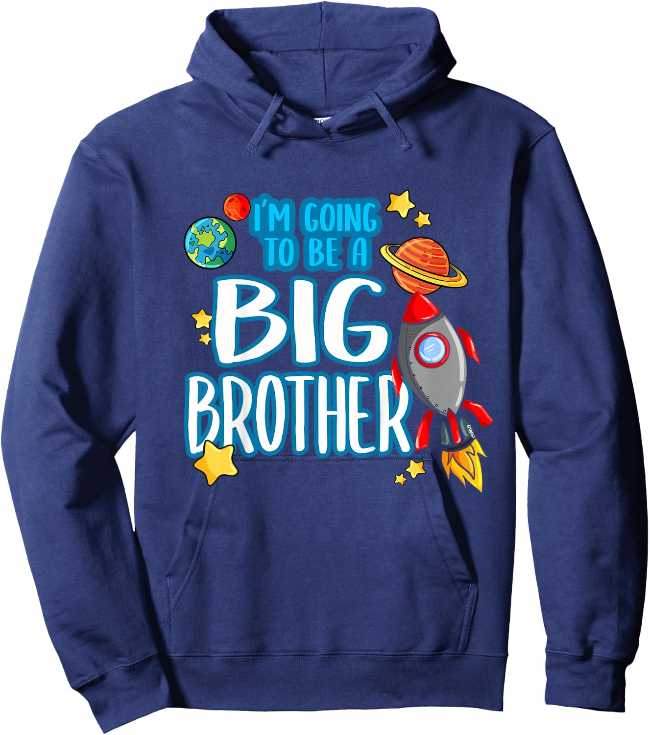 Big Brother Outer Space Gift Toddler Siblings Hoodie - Hoodie | Navy