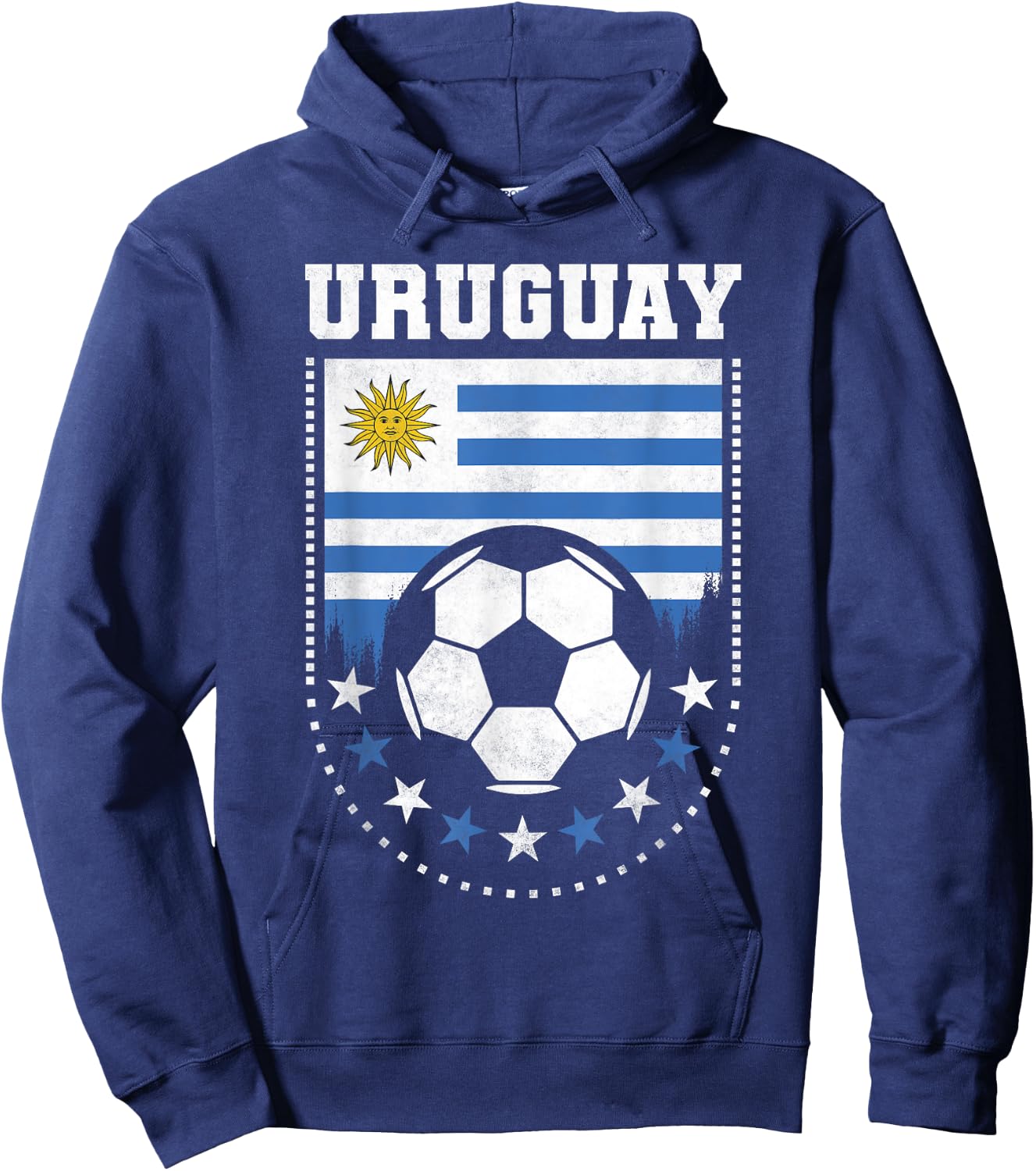 Uruguay Flag Soccer Fan Hoodie - Hoodie | Navy