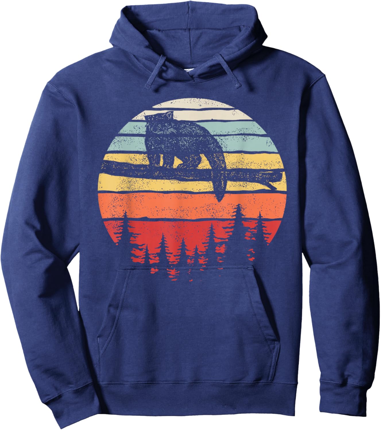 Vintage Retro Red Panda Hoodie - Hoodie | Navy