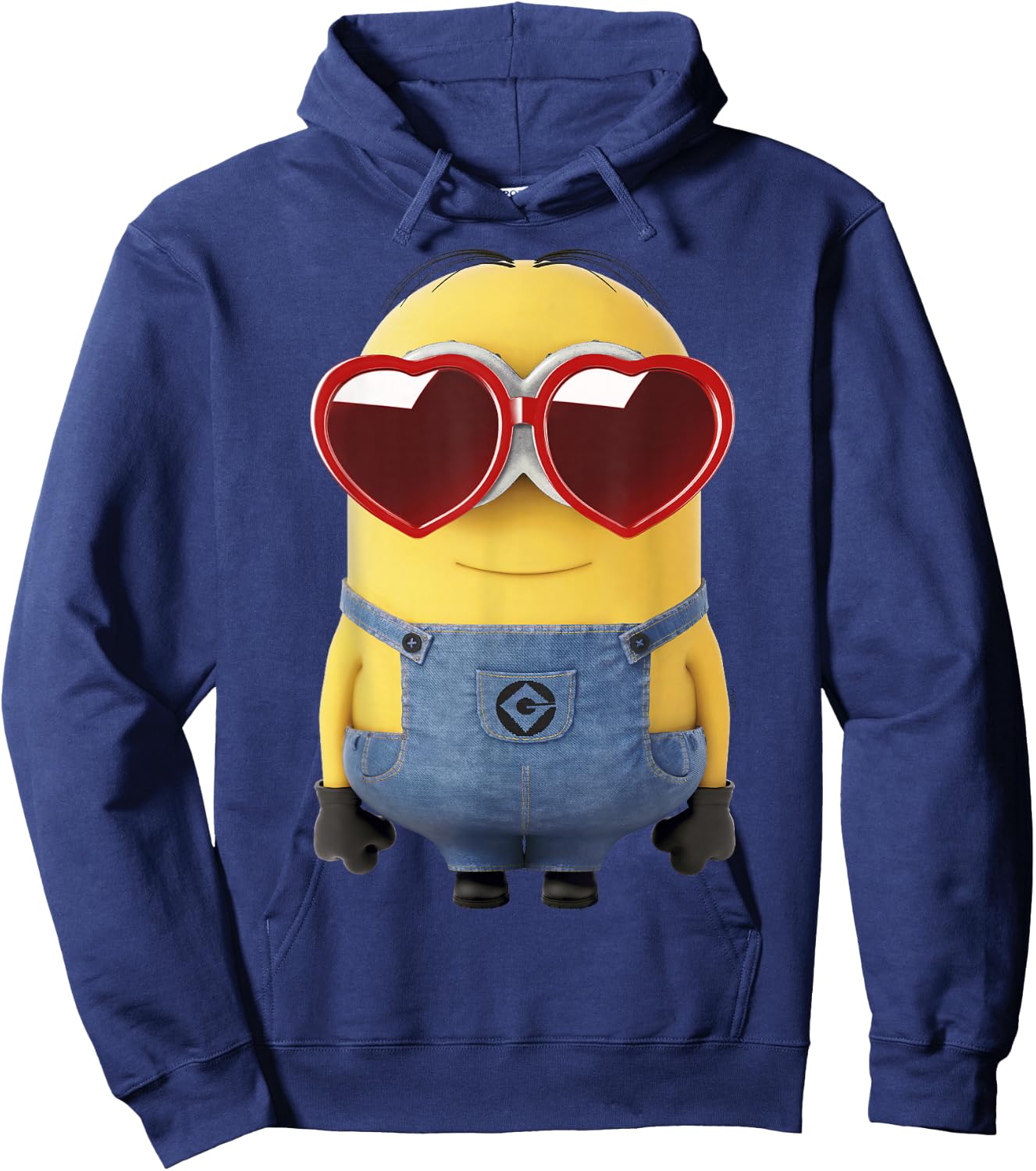 Minions Valentine's Day Dave Heart Glasses Hoodie - Hoodie | Navy