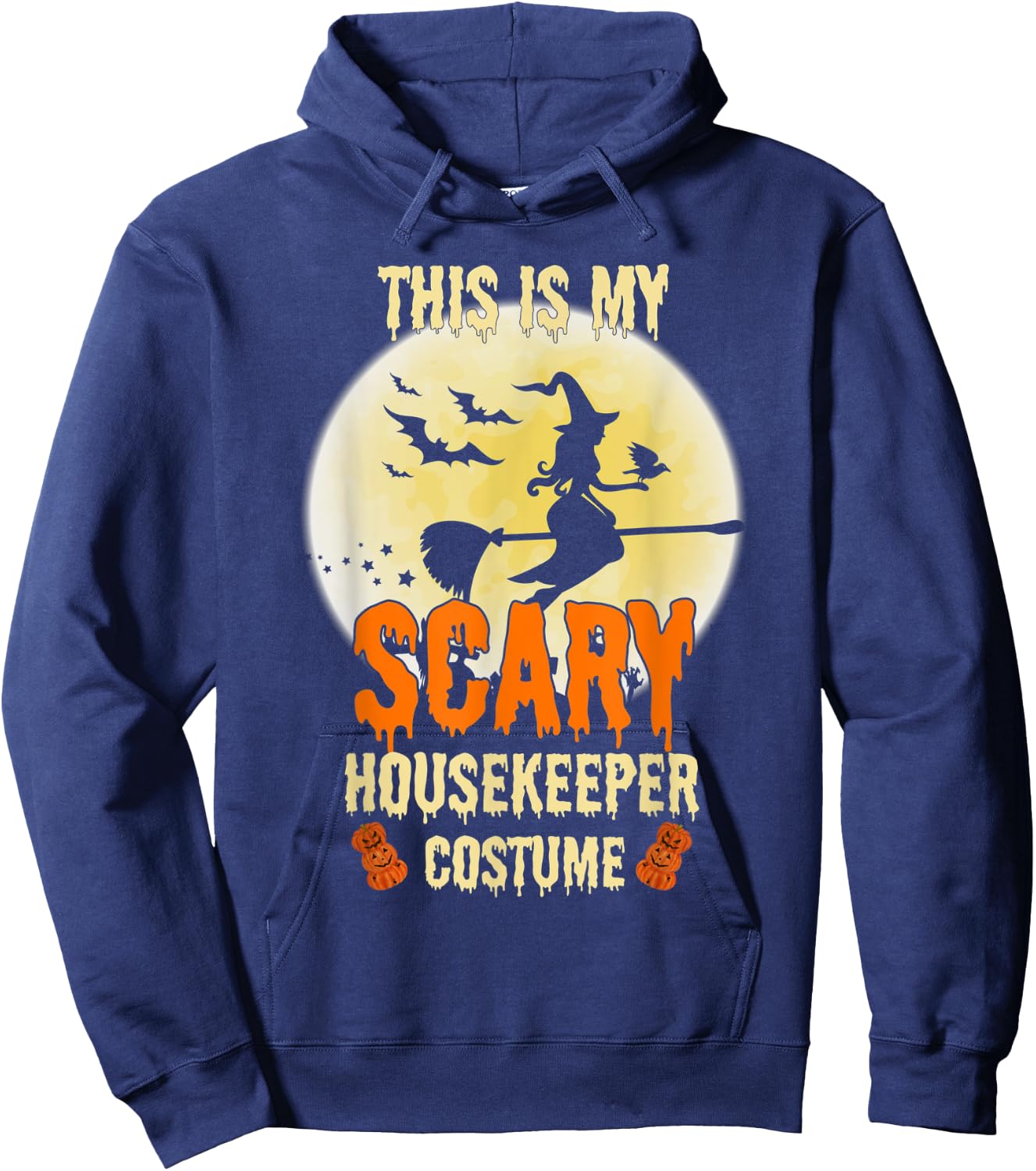 This Is My Scary Housekeeper Halloween Costume Hoodie - Hoodie | Navy