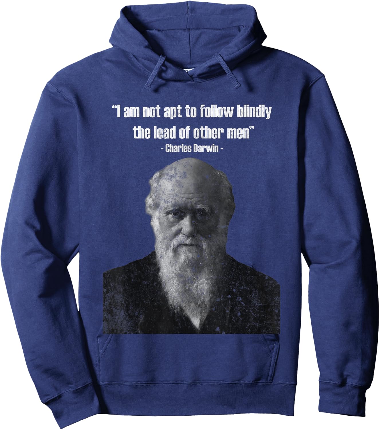Charles Darwin Famous Quote Hoodie - Hoodie | Navy