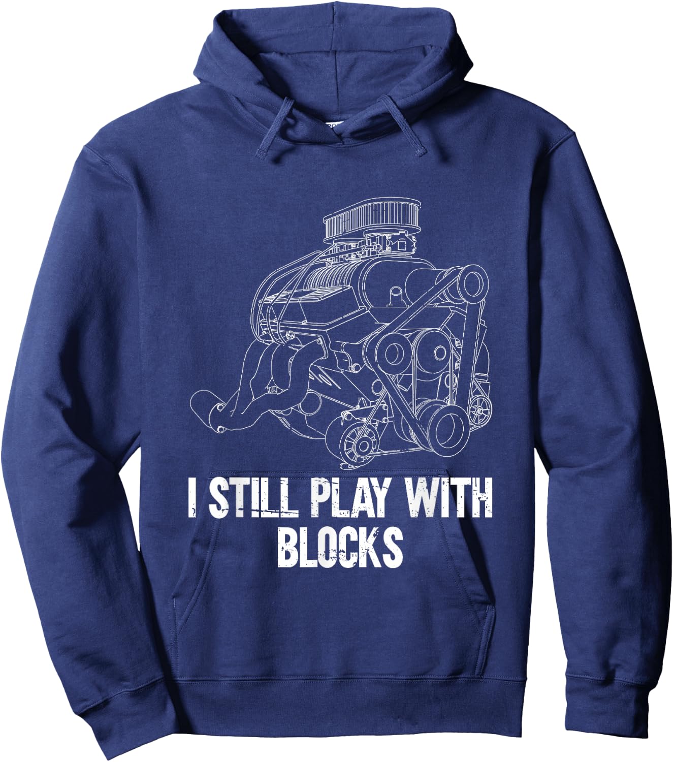 I Play With Blocks | Trucker Hoodie - Hoodie | Navy