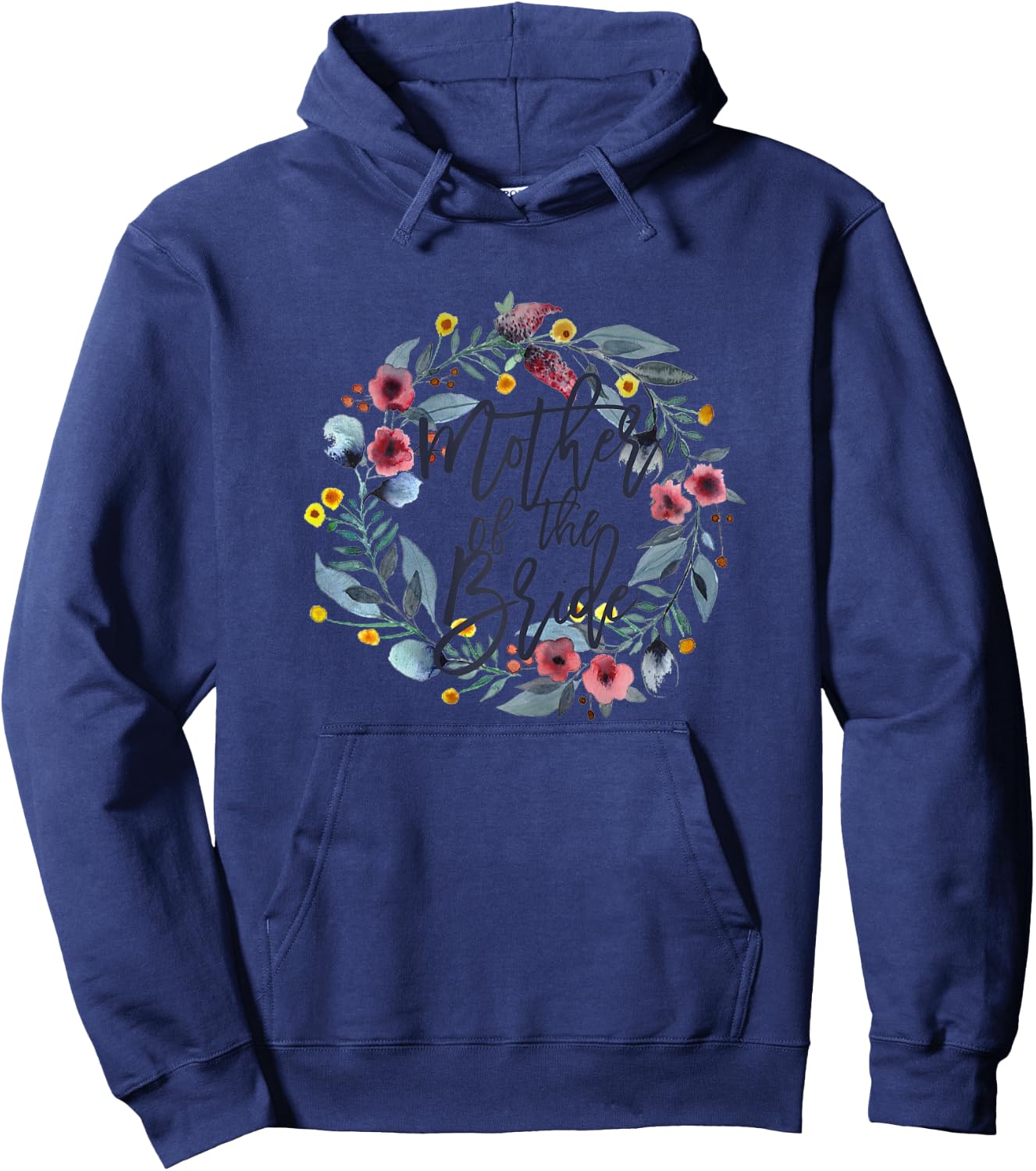 Mother of the Bride Floral Hoodie - Hoodie | Navy