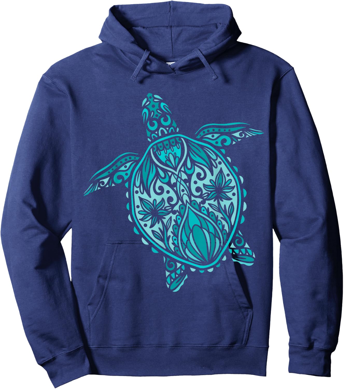 Mandala Design | Sea Turtle Hoodie - Hoodie | Navy