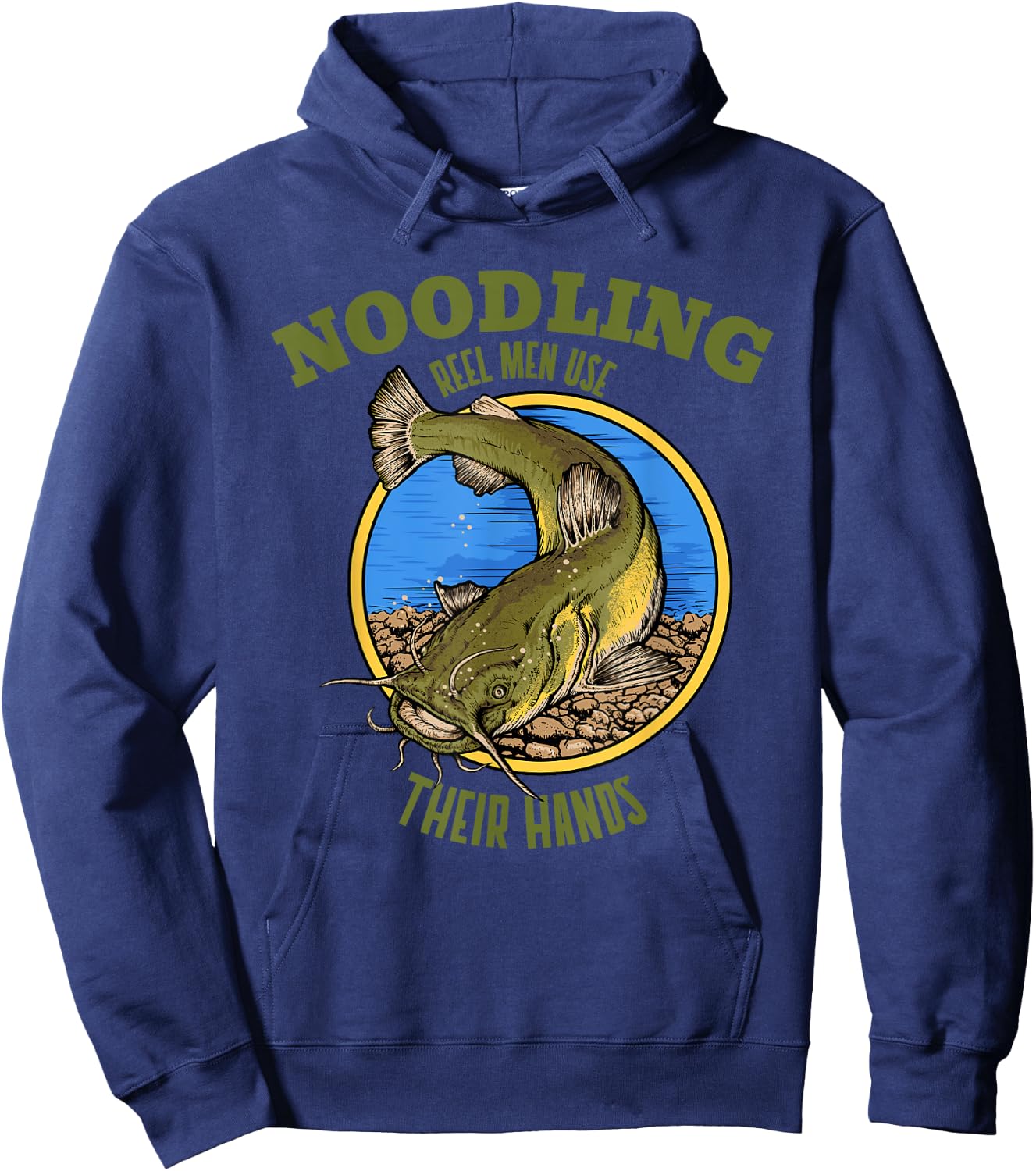 Funny Noodler Catfish Noodling Hoodie - Hoodie | Navy