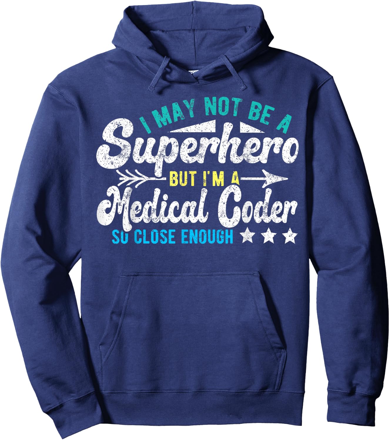 Superhero & Medical Coder Medical Coding Hoodie - Hoodie | Navy