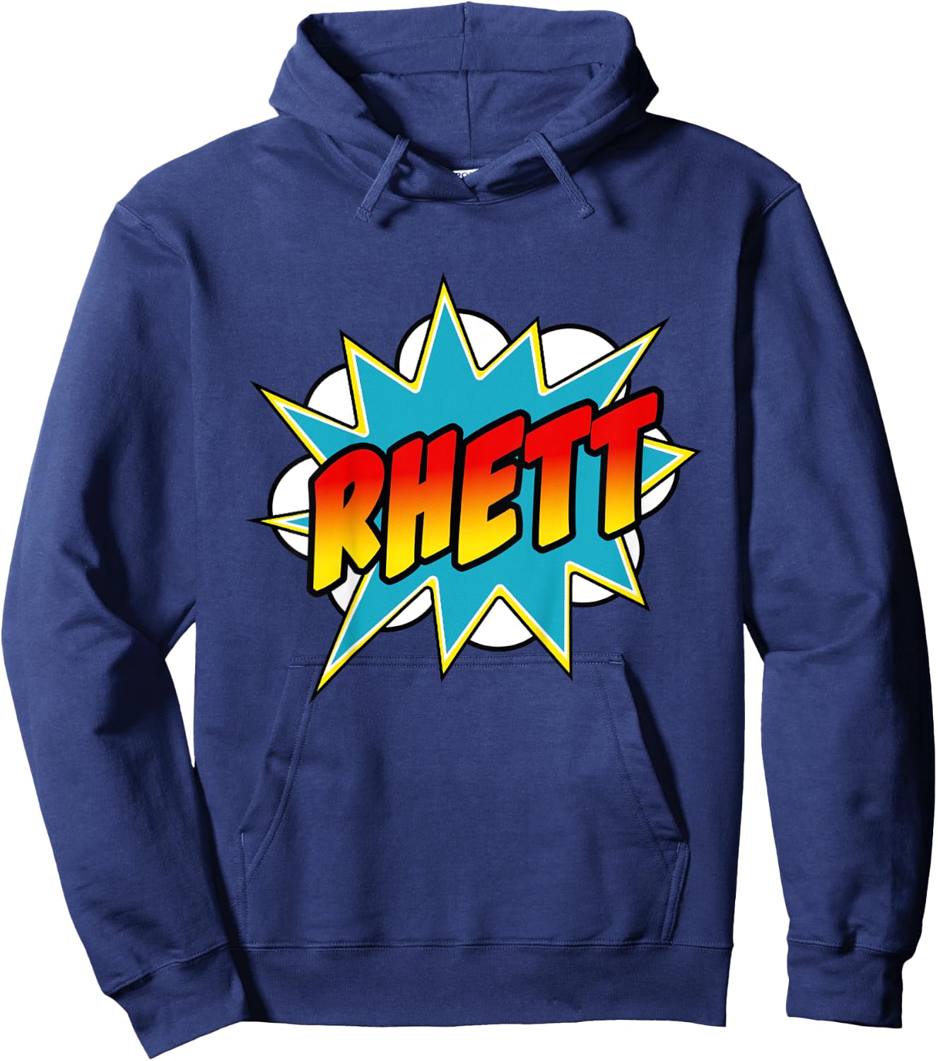 Kids Boys Rhett Name Comic Book Superhero Hoodie - Hoodie | Navy