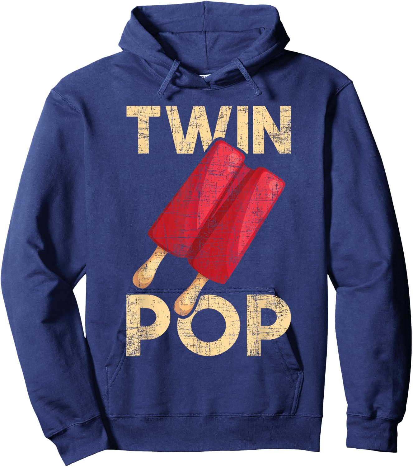 Twin Pop - Grandpa Granddad Of Twins Hoodie - Hoodie | Navy