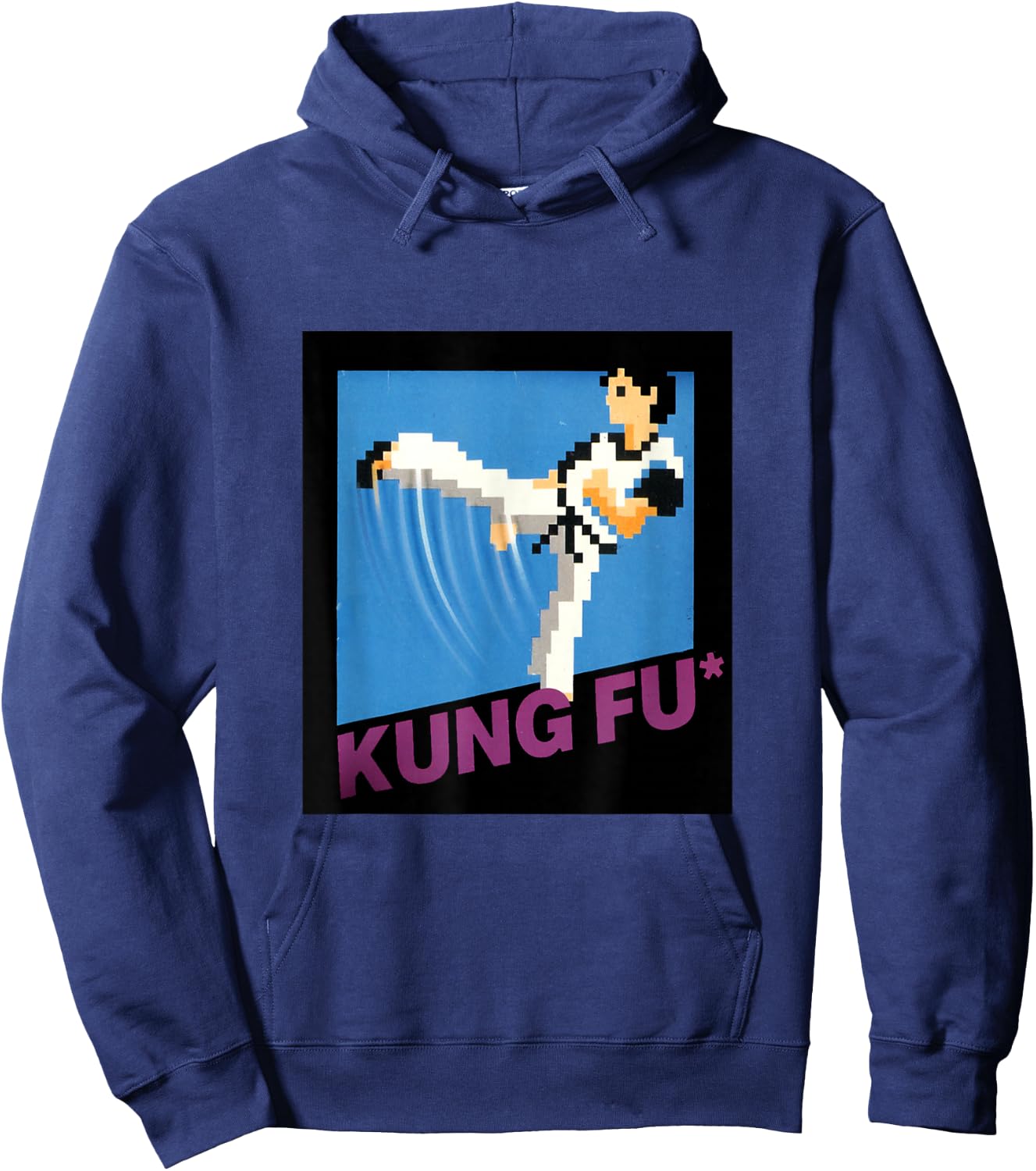 Kung Fu Kick 8 Bit Old School Video Game Hoodie - Hoodie | Navy