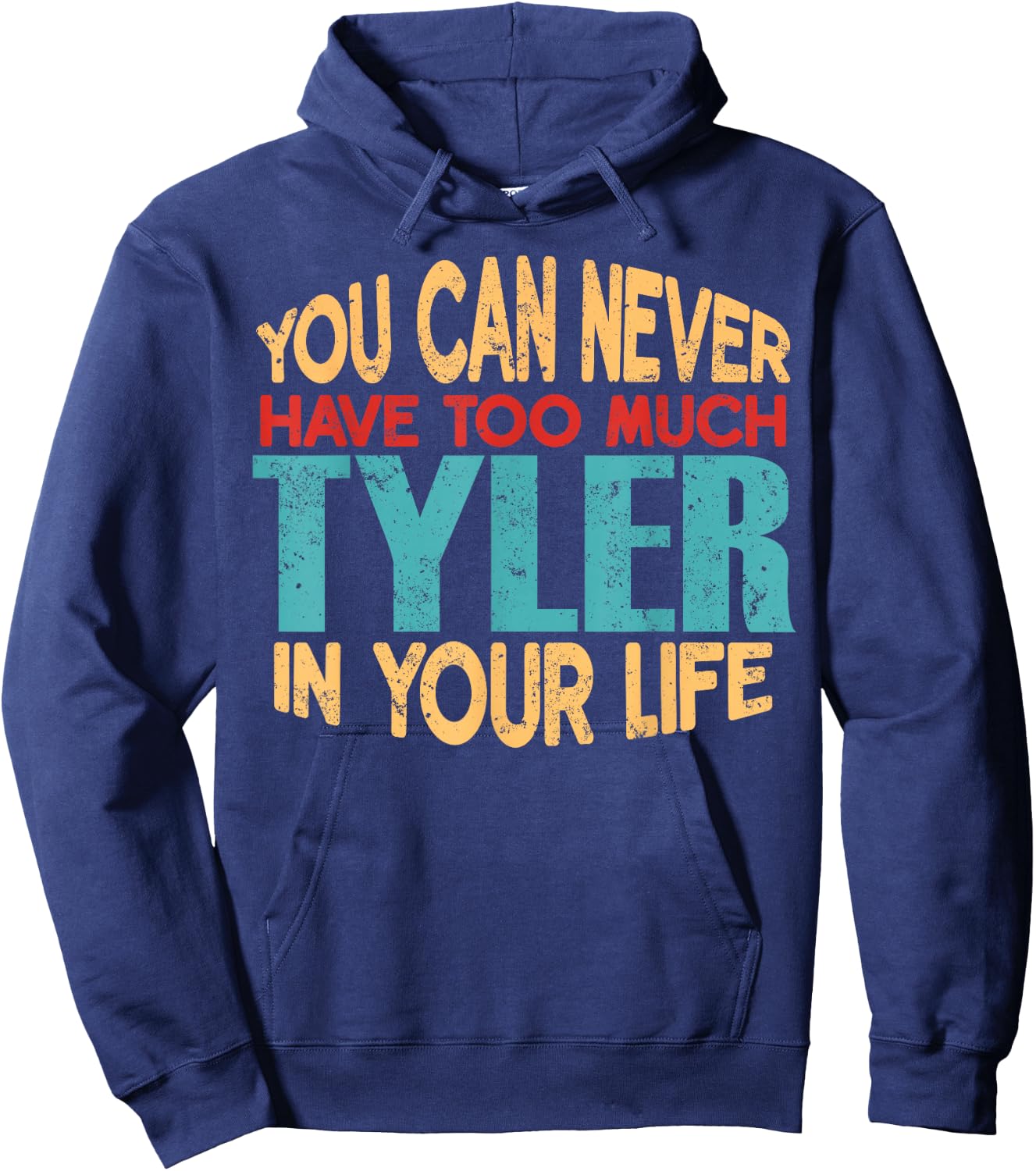 Funny Tyler Personalised First Name Joke Item Hoodie - Hoodie | Navy