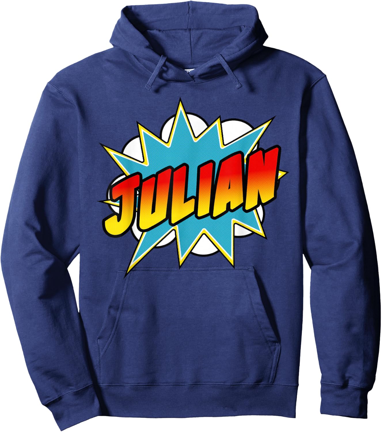 Boys Julian Comic Book Superhero Name Hoodie - Hoodie | Navy