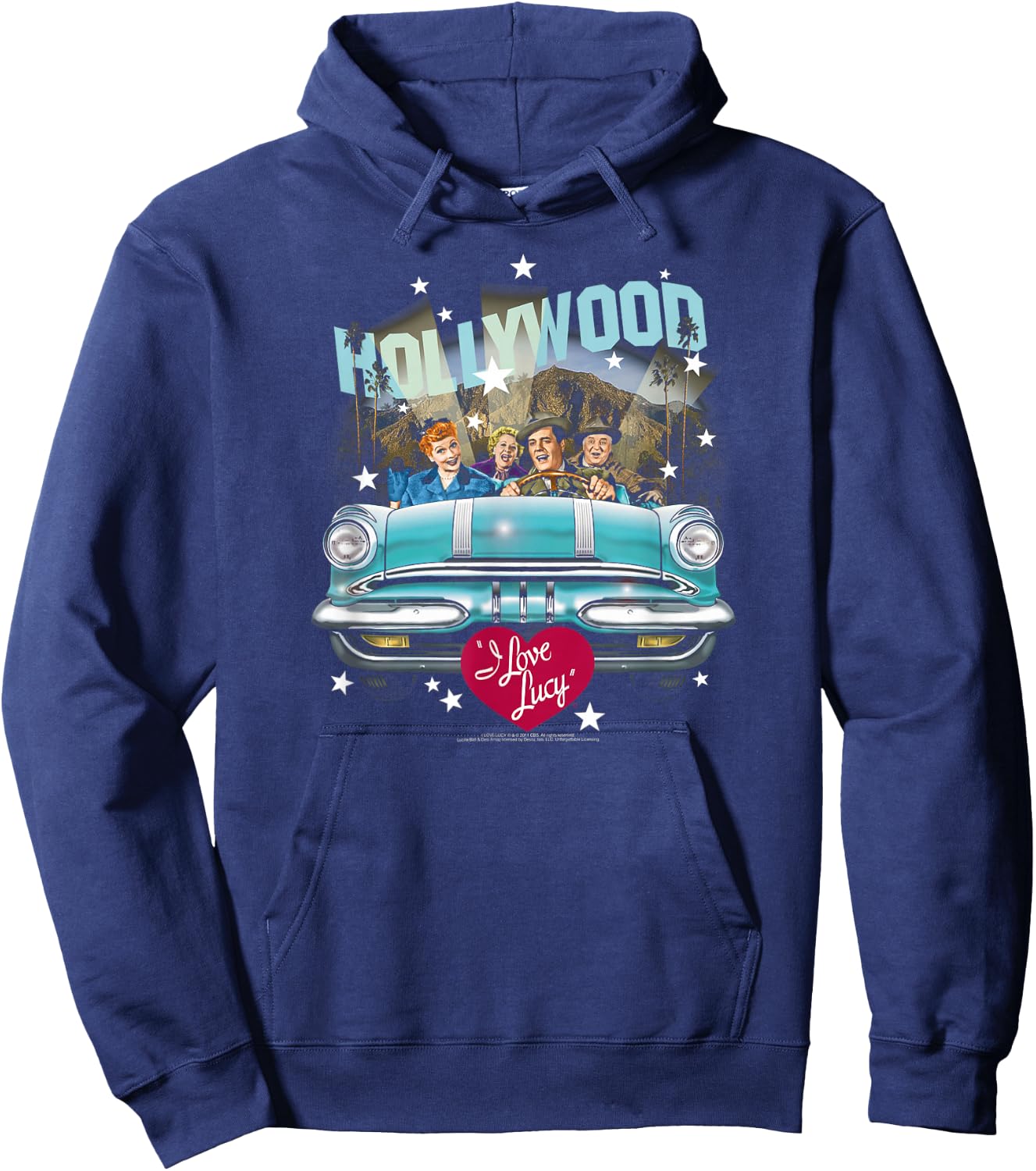I Love Lucy Hollywood Road Trip Hoodie - Hoodie | Navy