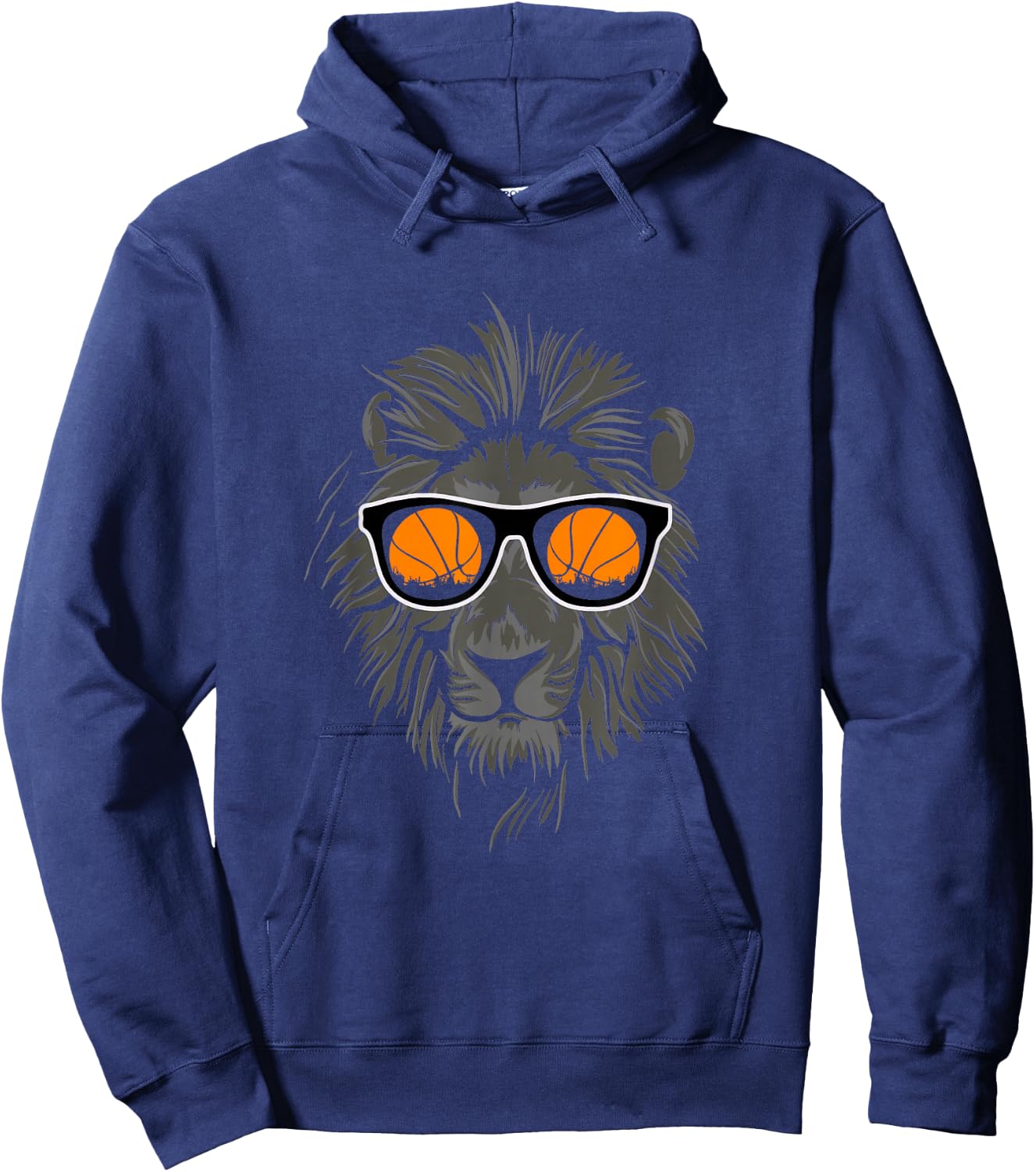 Cool Basketball Lion With Sunglasses Hoodie - Hoodie | Navy