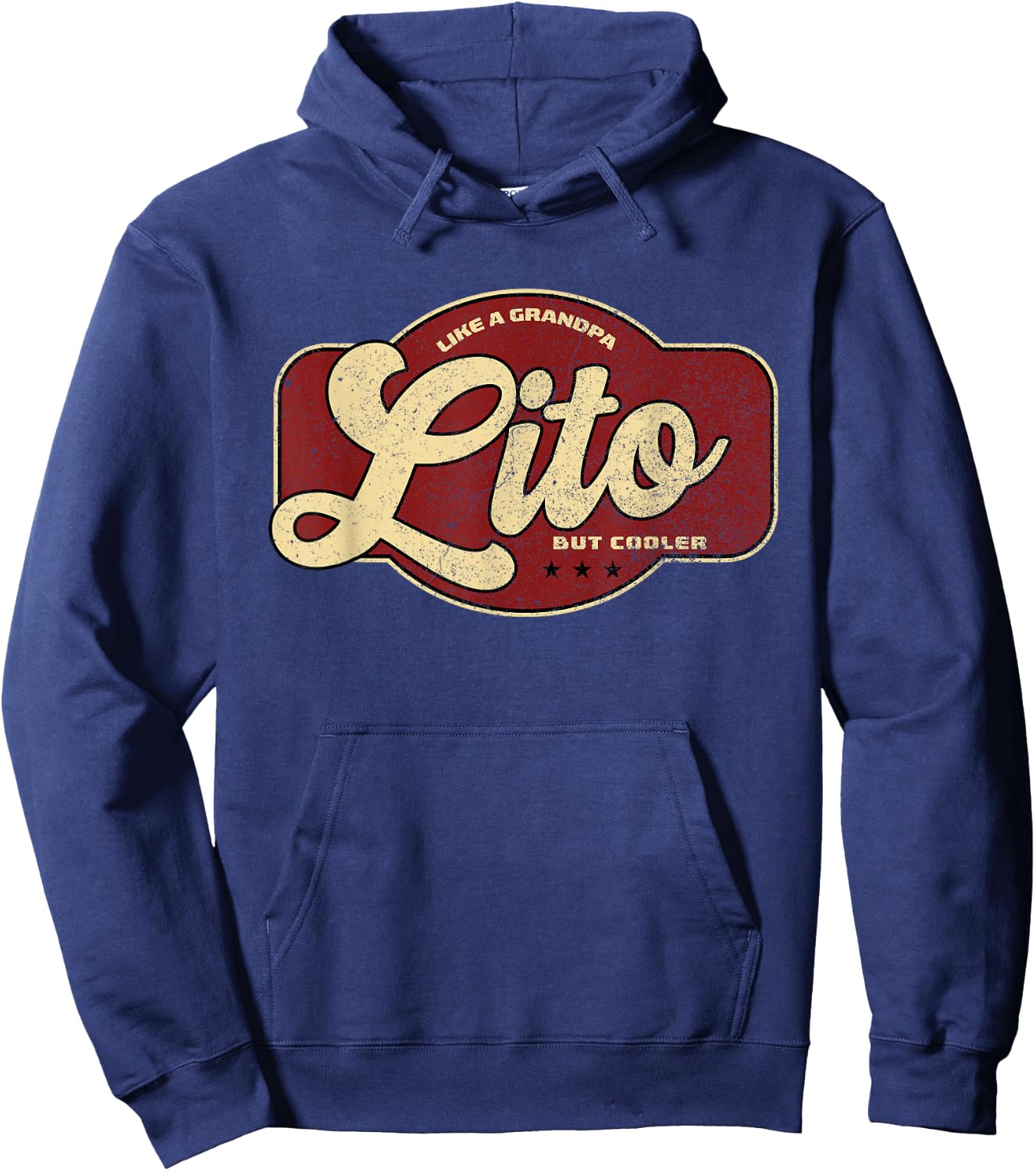 Vintage Lito Like a Grandpa but Cooler Hoodie - Hoodie | Navy