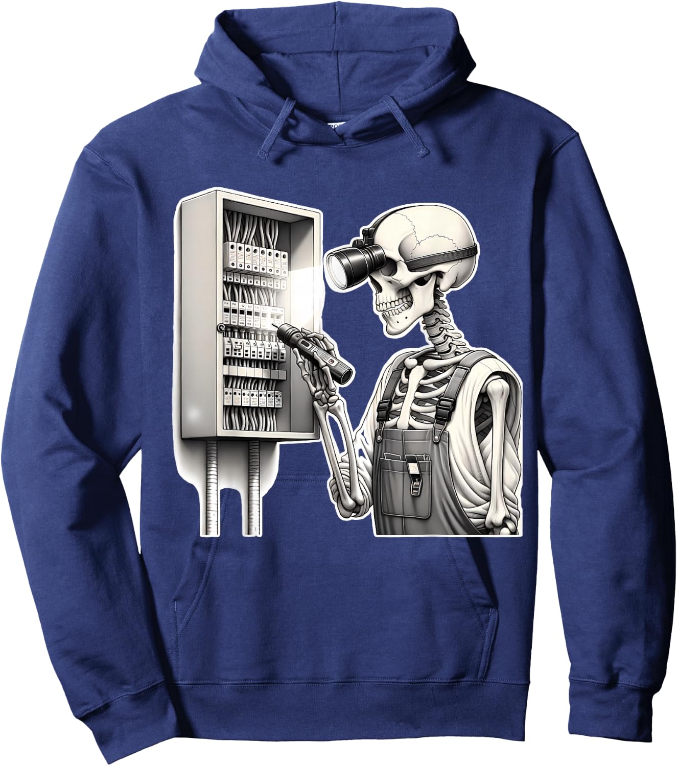 Halloween Skeleton Electrician Hoodie - Hoodie | Navy