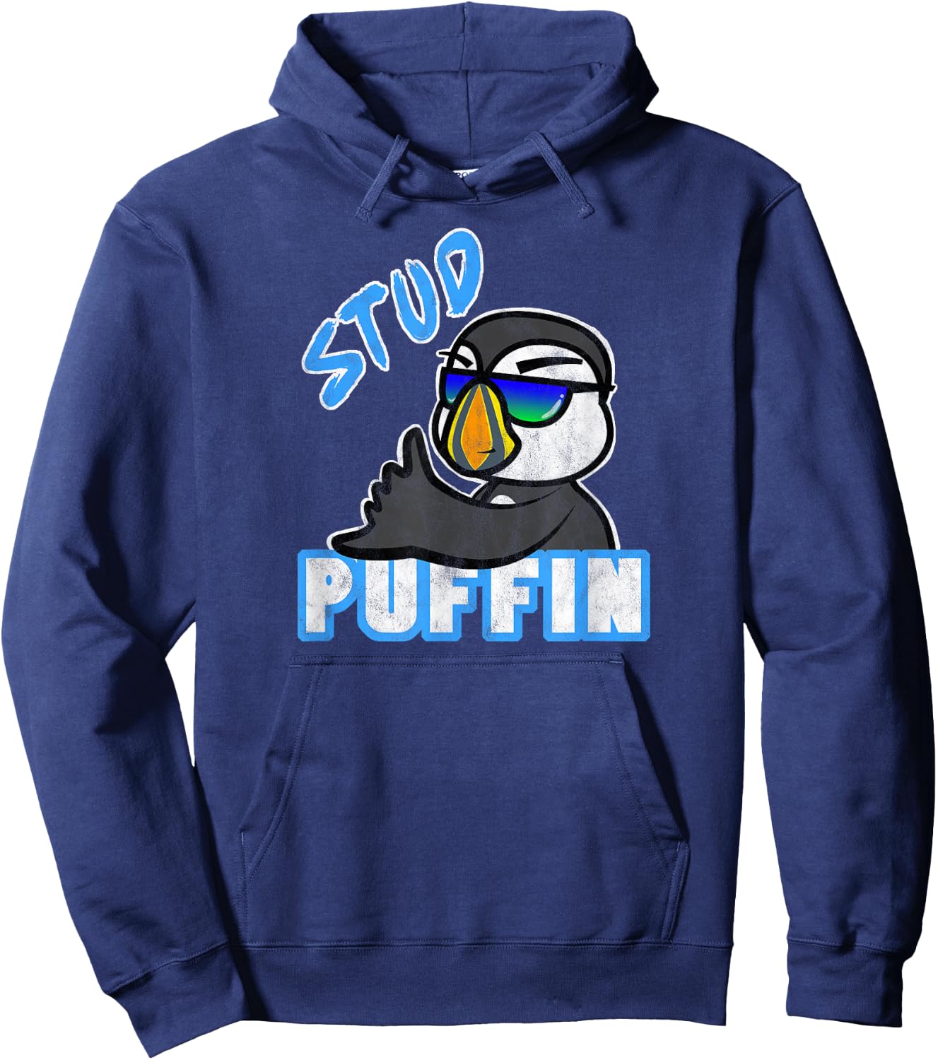 Awesome Funny Stud Puffin the Stud Muffin Hoodie - Hoodie | Navy