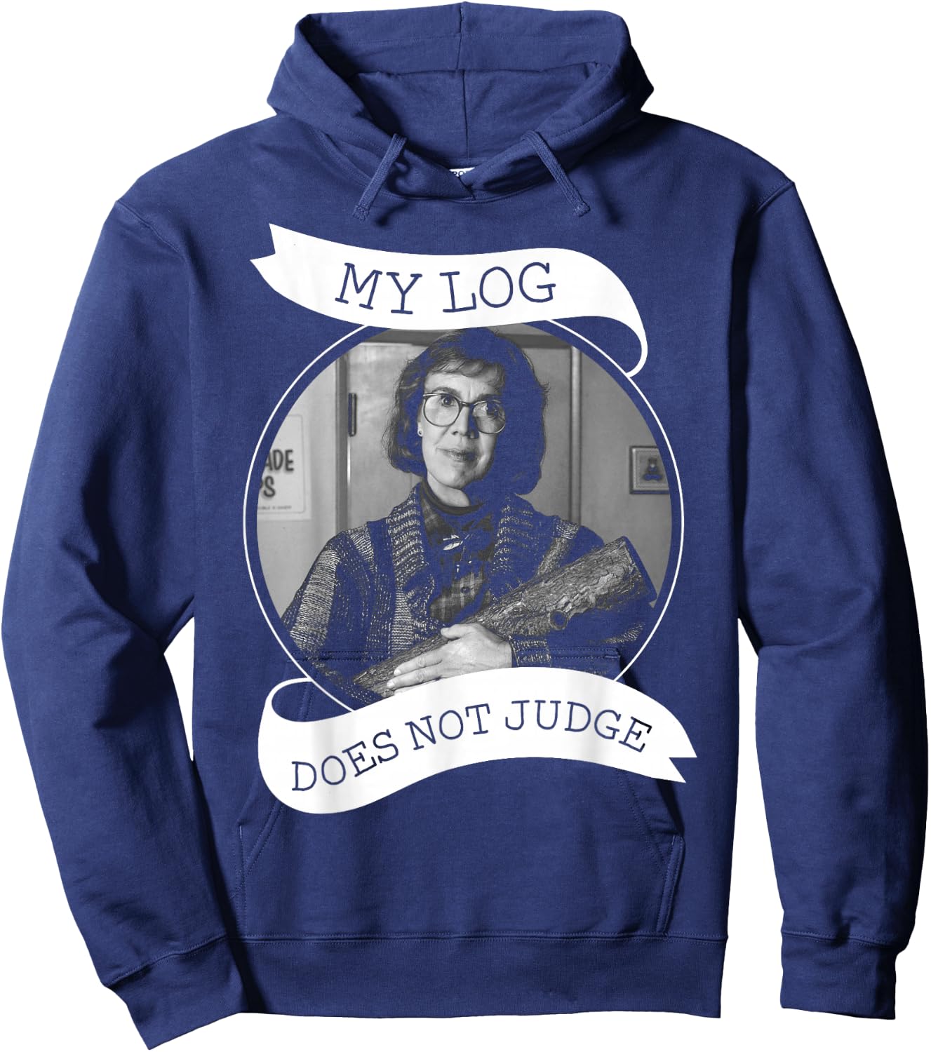Twin Peaks My Log Does Not Judge Graphic Hoodie - Hoodie | Navy