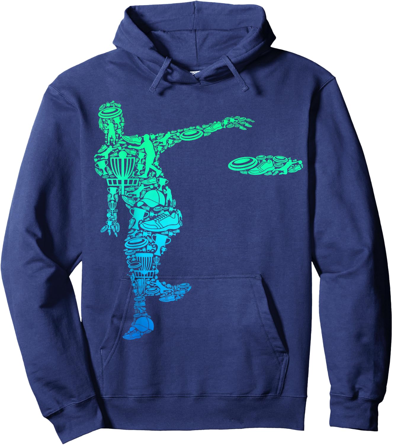 Disc Golf Frisbee Men Kids Boys Hoodie - Hoodie | Navy