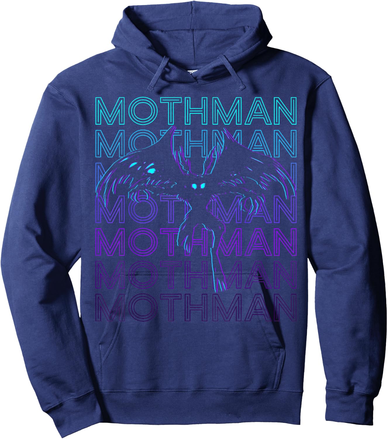 Mothman Cryptid Cryptozoology Retro Hoodie - Hoodie | Navy