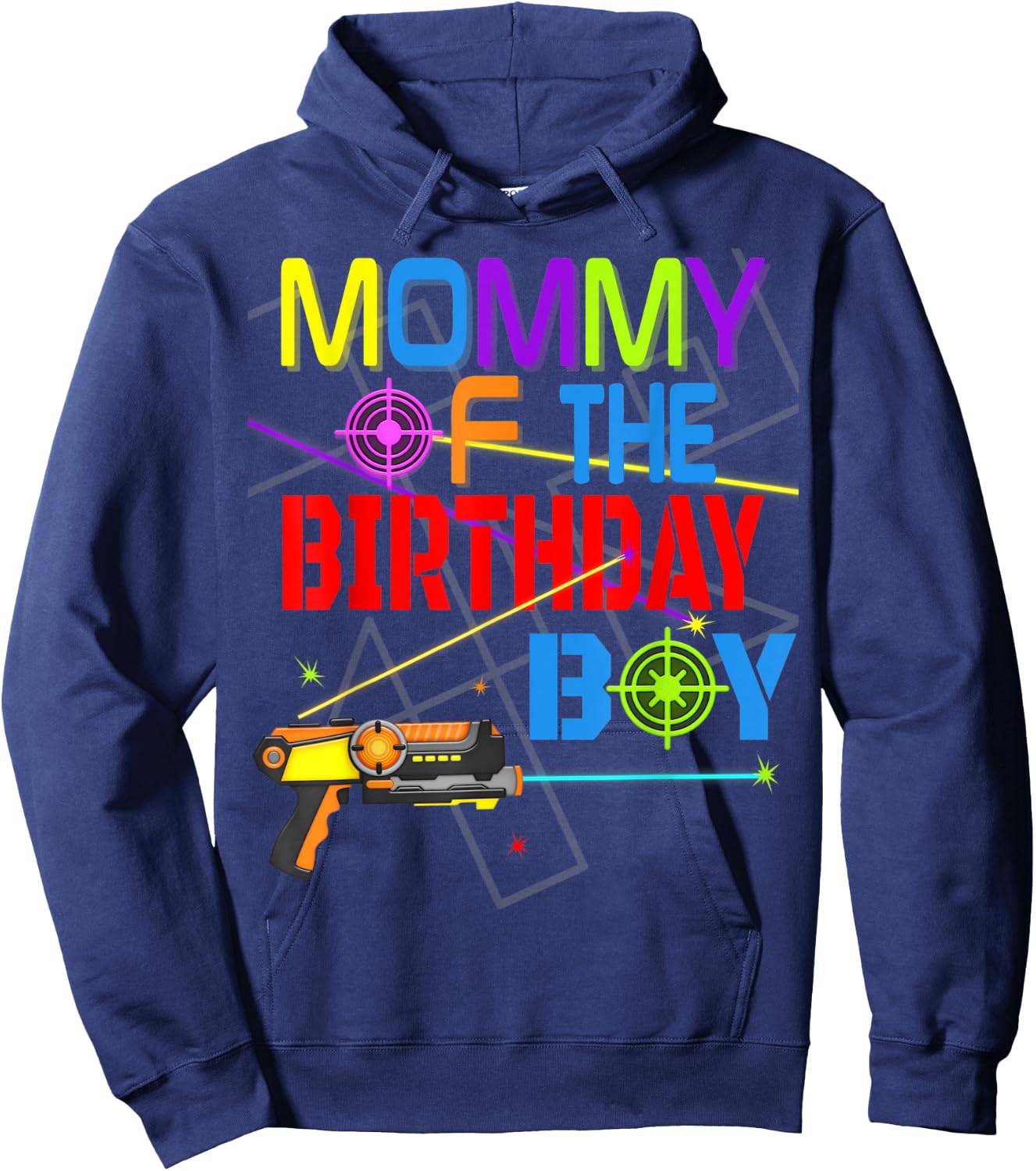 Laser Tag Birthday Party Themed Matching Family Hoodie - Hoodie | Navy