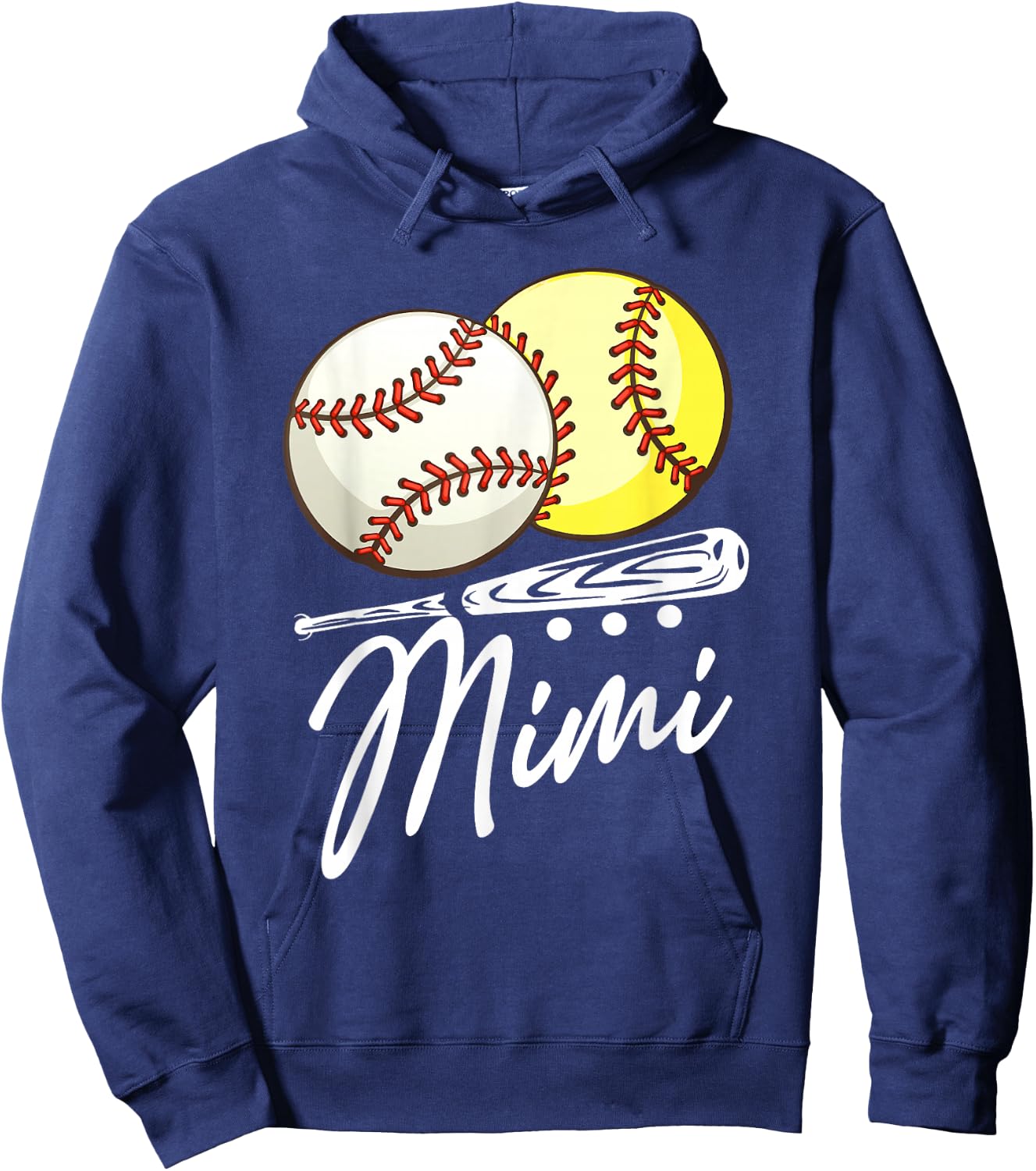 Ball Mimi Baseball Softball Hoodie - Hoodie | Navy